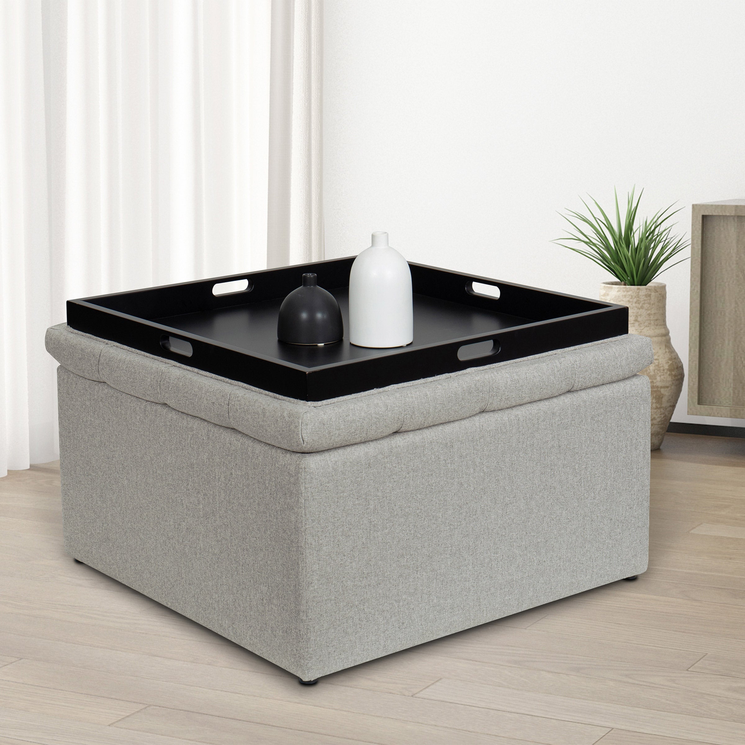 Kelby Fabric Storage Ottoman