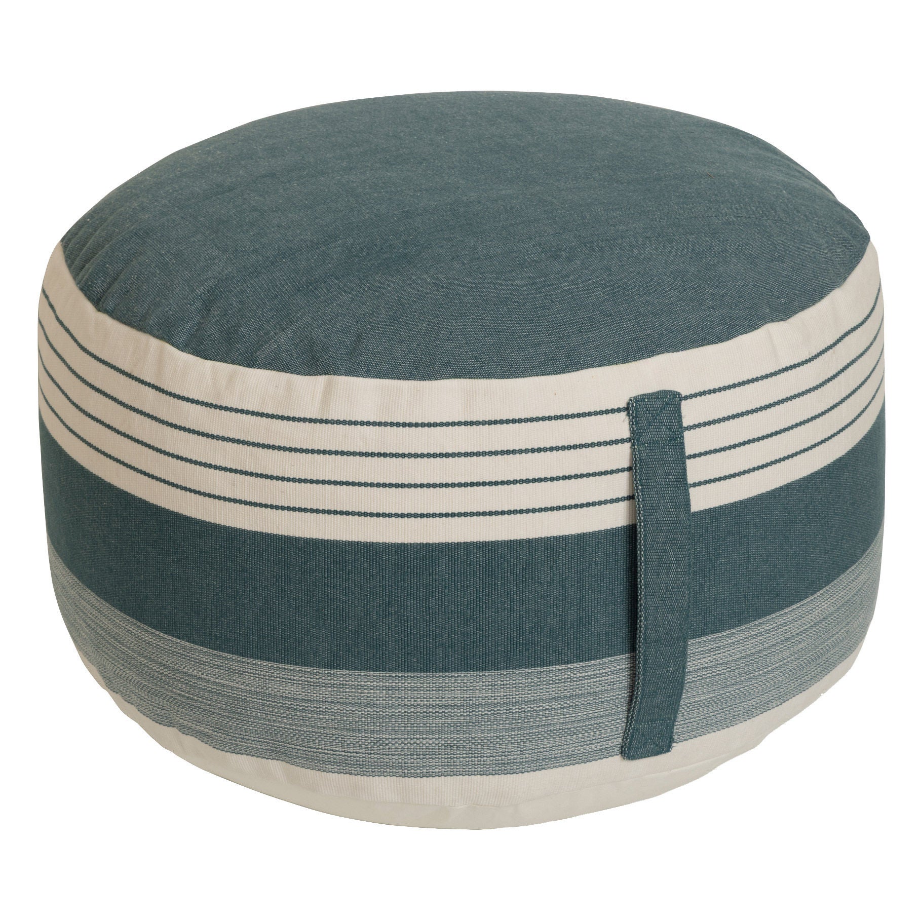 Zyora Striped Pouf