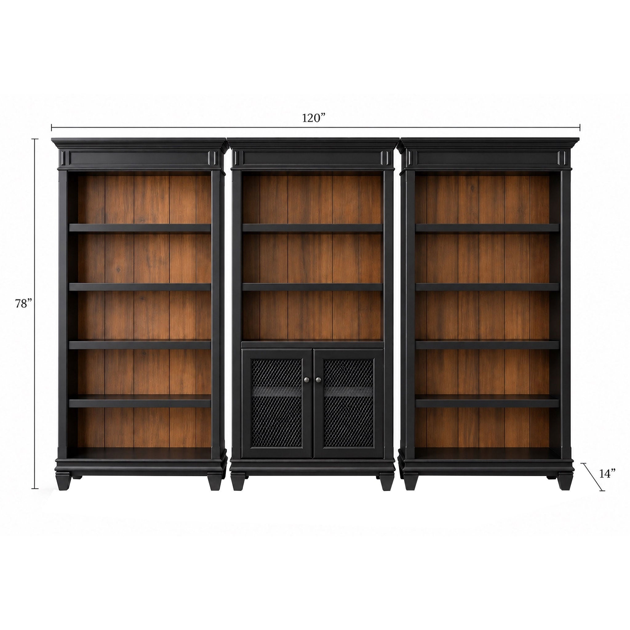 Harrington 3-piece Bookcase Wall