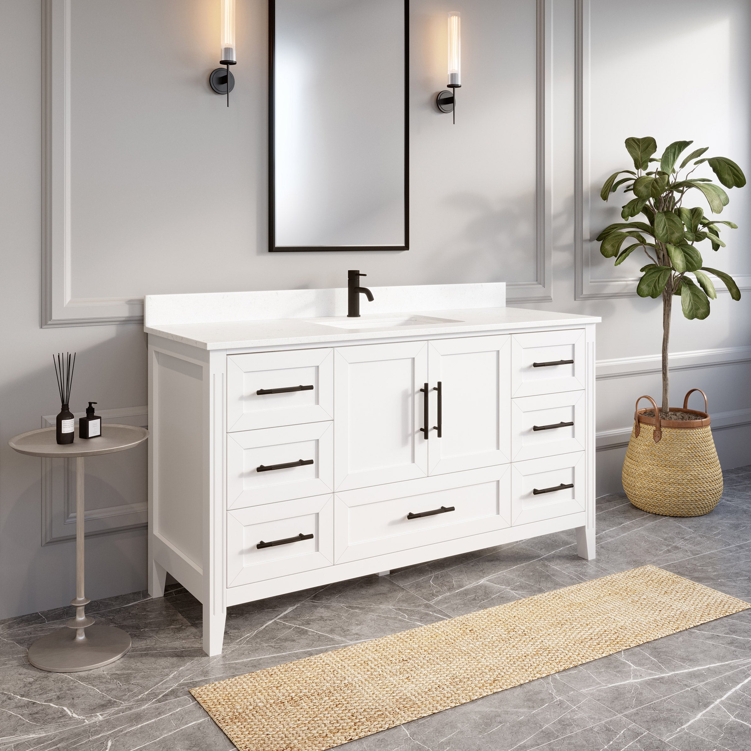 Hudson White Bath Vanity by Studio Bathe