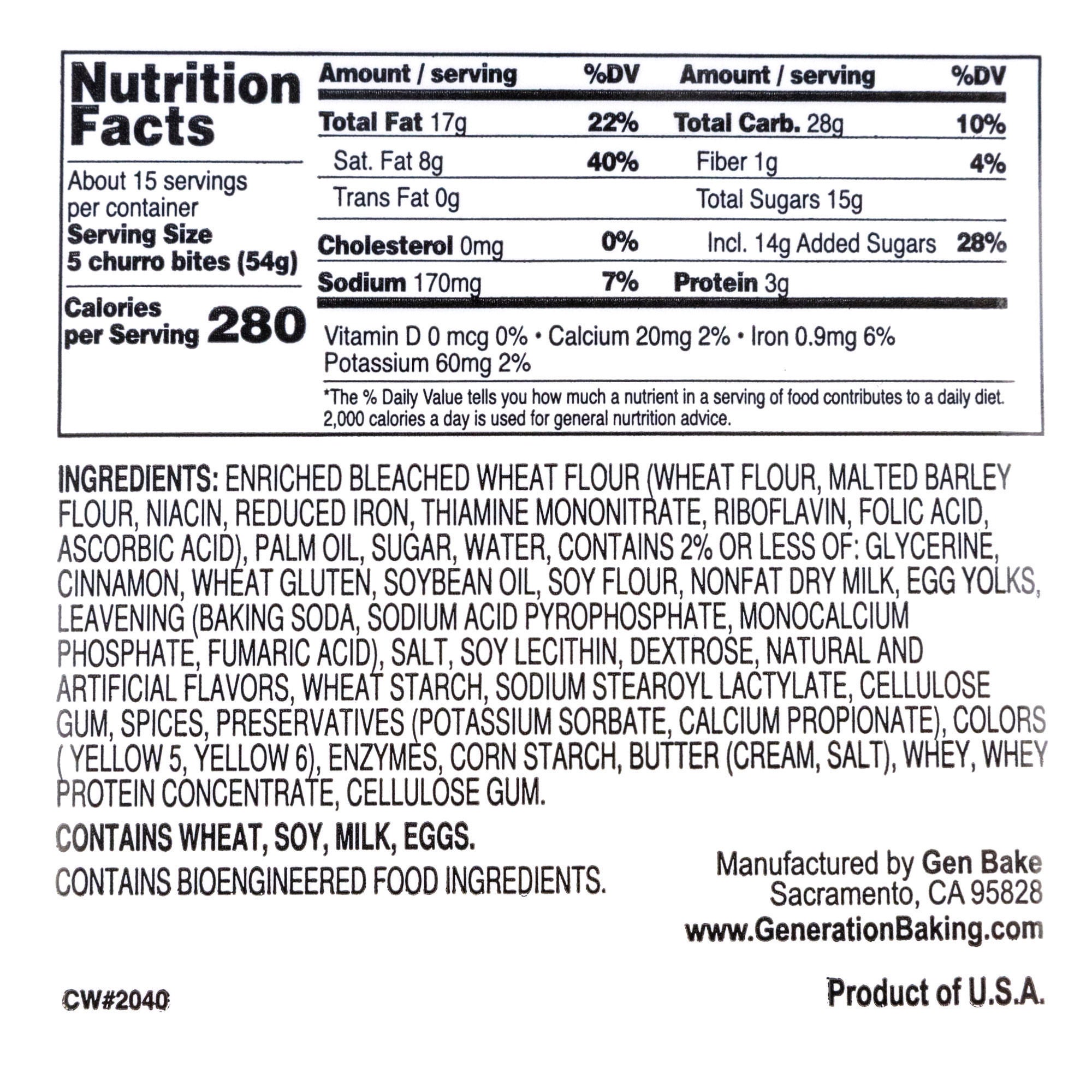 Gen Bake Churro Donut Bites, 30 oz