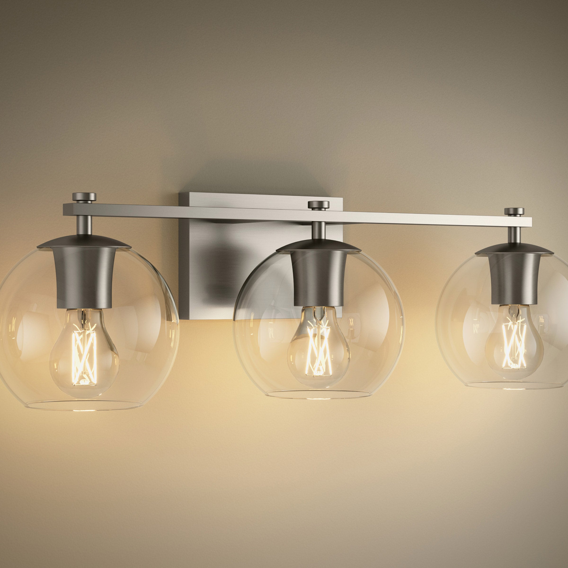 Kohler Orime Three-light Globe Glass Shade Wall Sconce