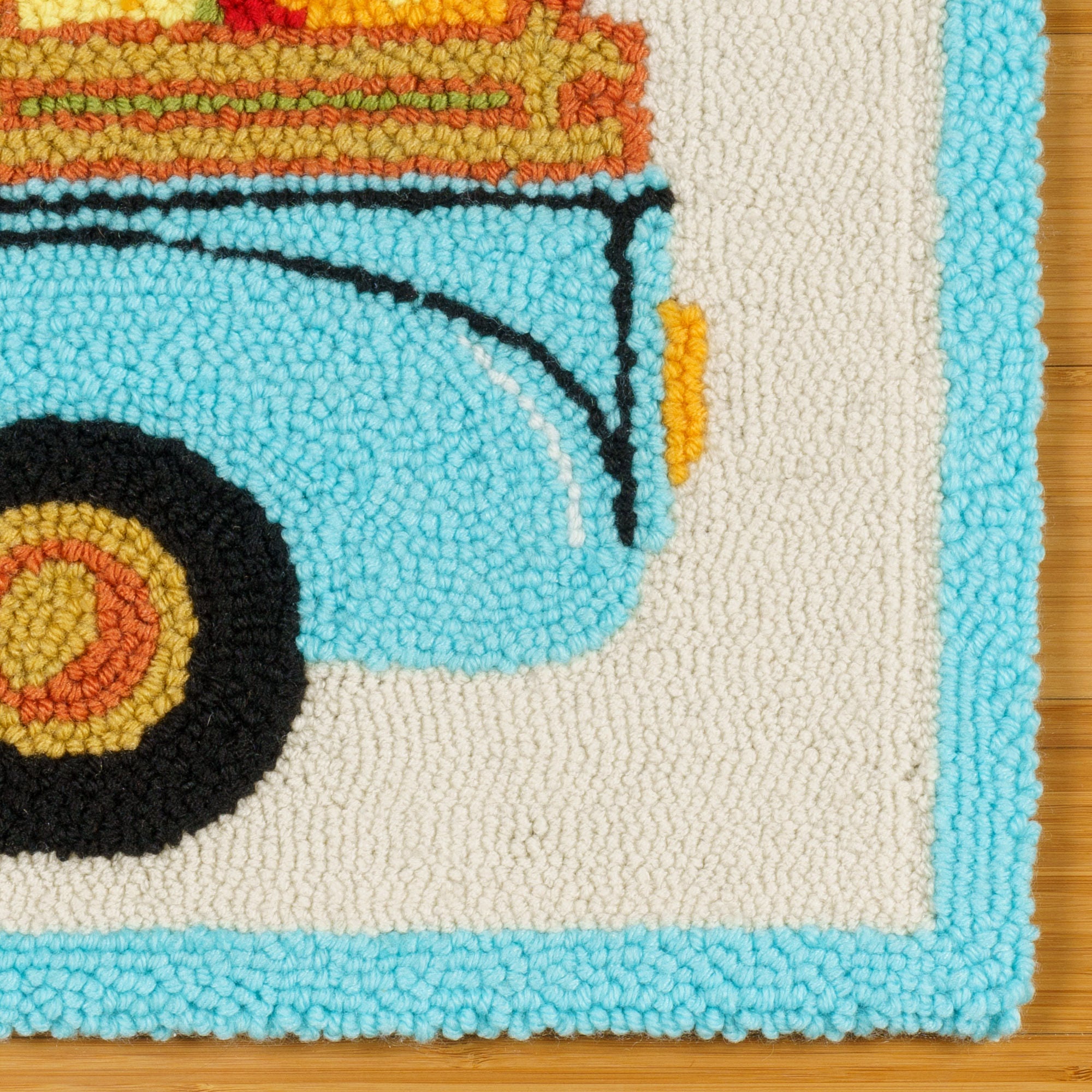 Spring Summer Hooked Rug