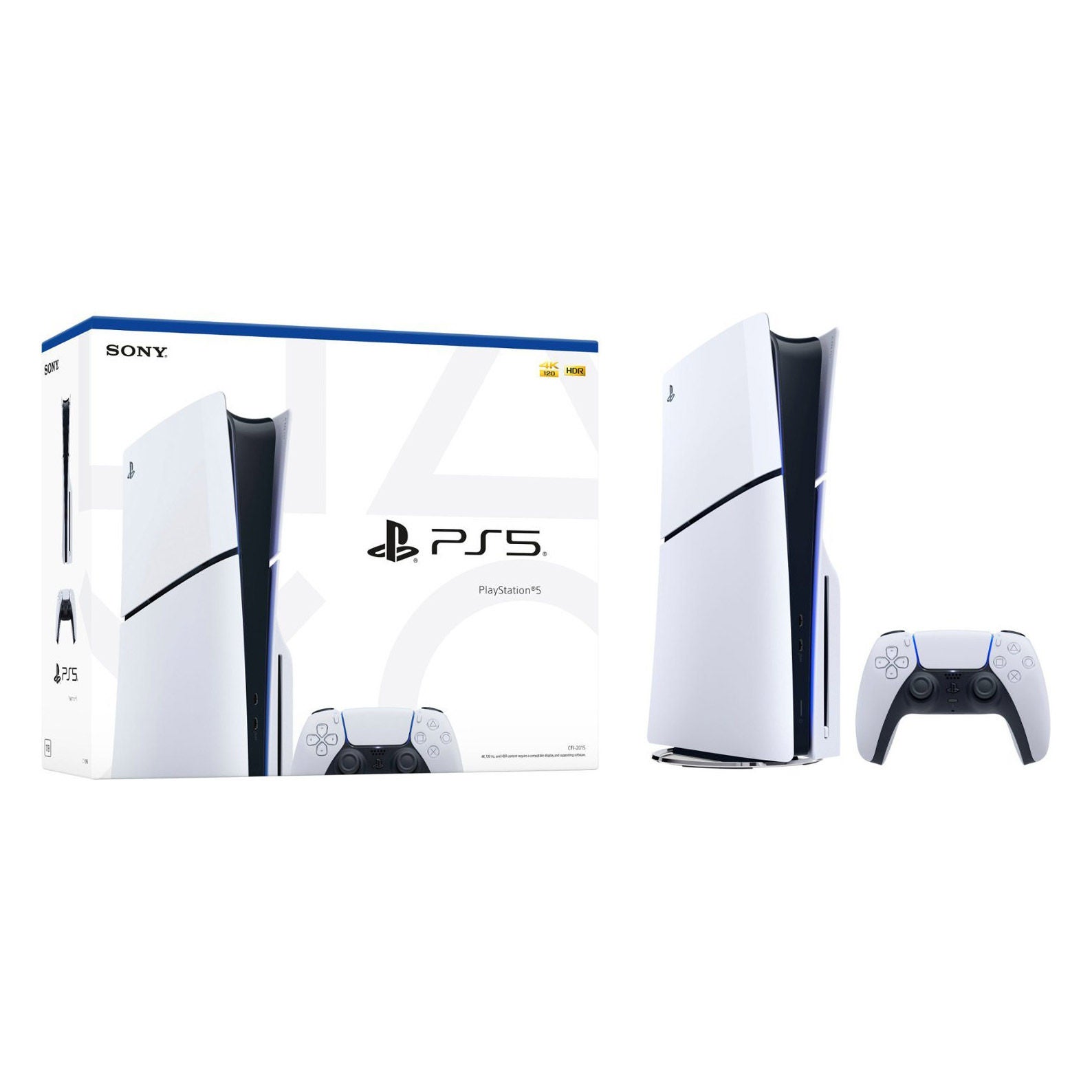 Sony Playstation 5 Slim Disc Console and DualSense Controller Bundle