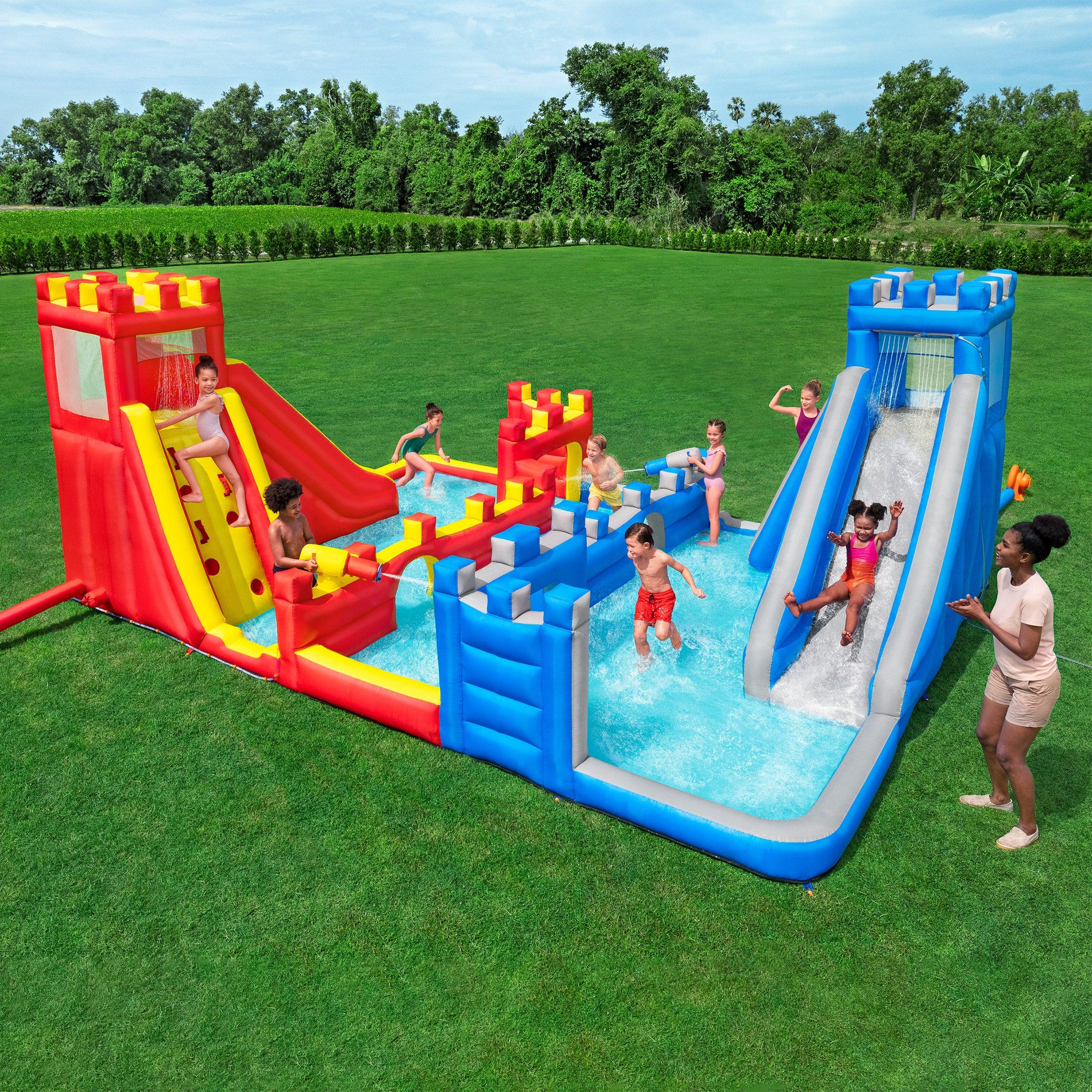 H2OGO! Fort Soakington Kids Inflatable Mega Water Park