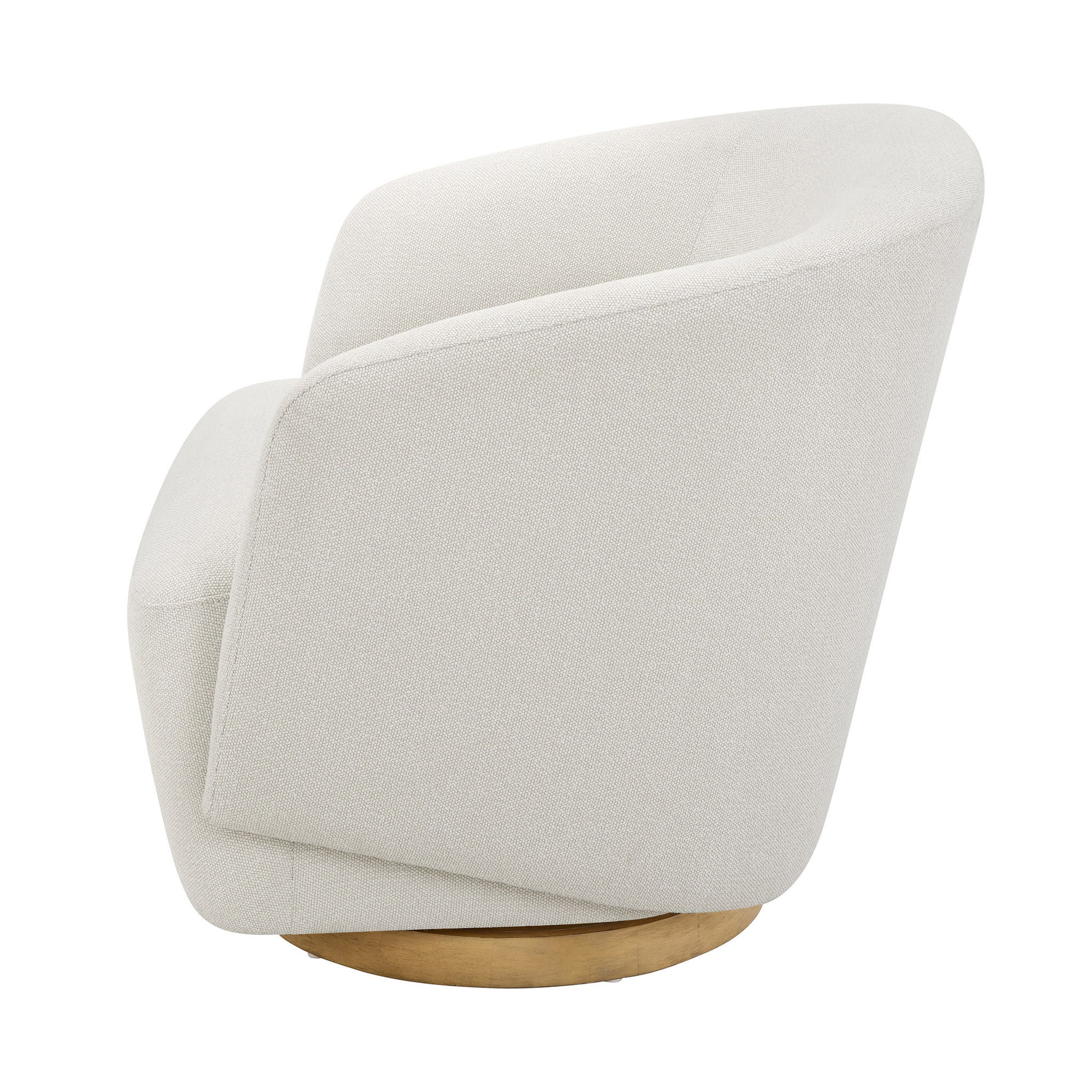 Henredon Murphy Swivel Boucle Chair, Cream