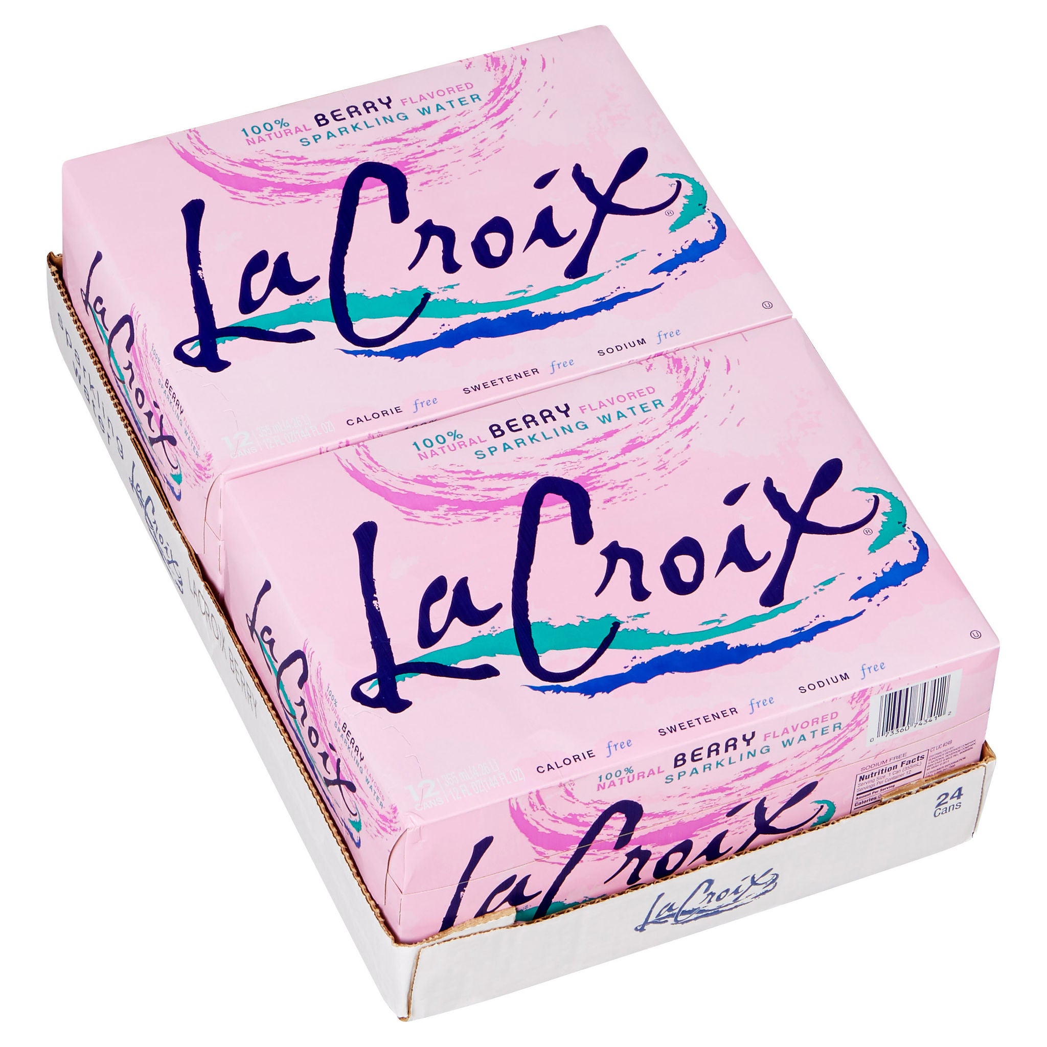 LaCroix Sparkling Water, Berry, 12 fl oz, 24-count