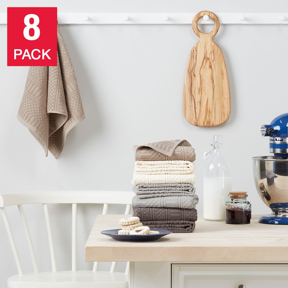KitchenAid Antimicrobial Treated Kitchen Towels, 8-pack