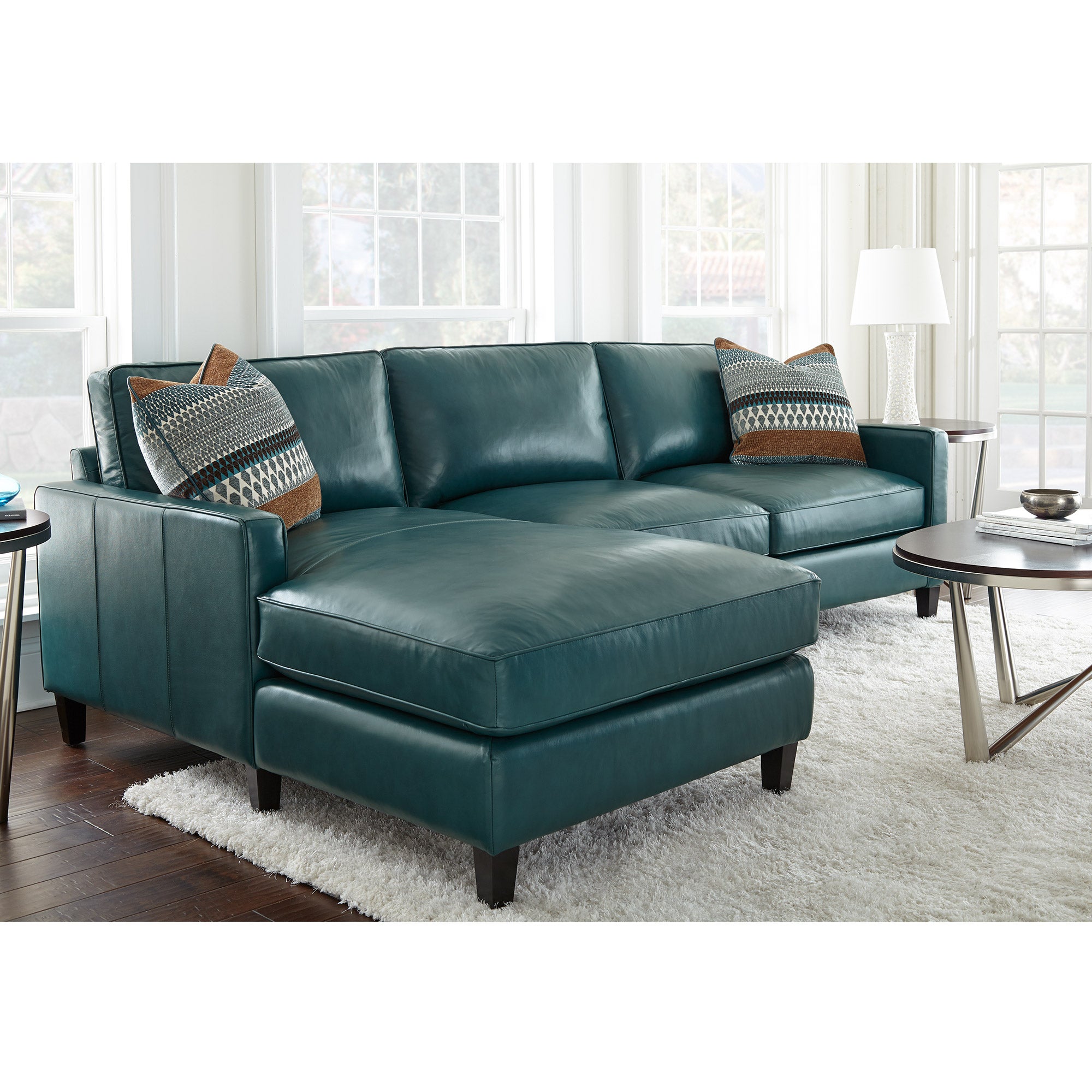 Andersen Top Grain Leather Chaise Sectional