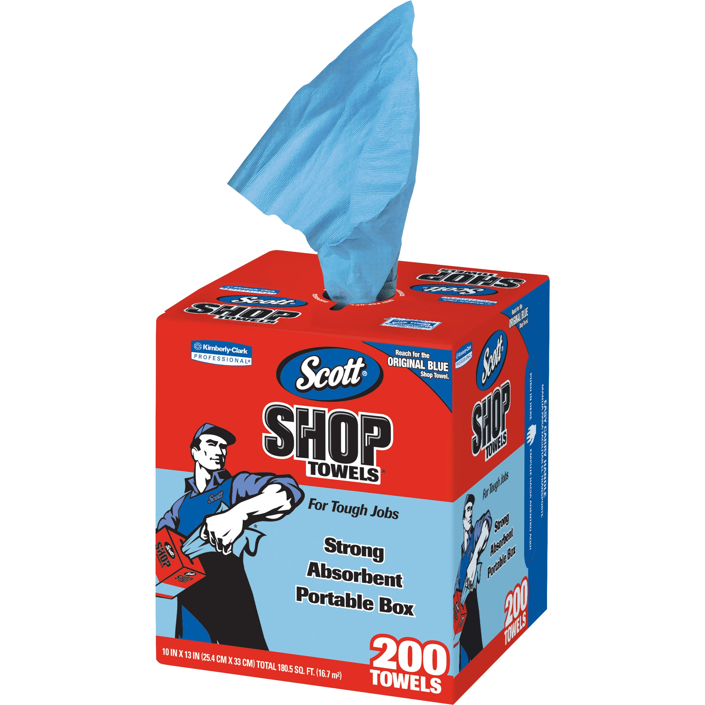 Scott Shop Towels, Blue, 10" x 13" 200-count