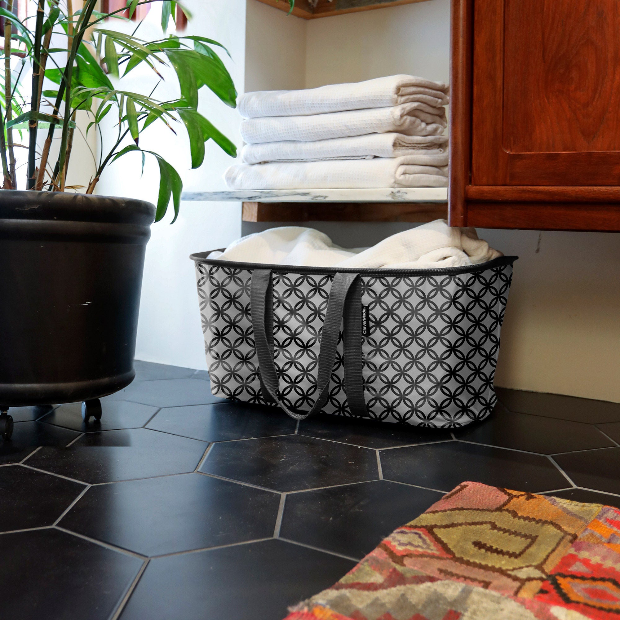 CleverMade 2-pack Collapsible Laundry Basket Tote