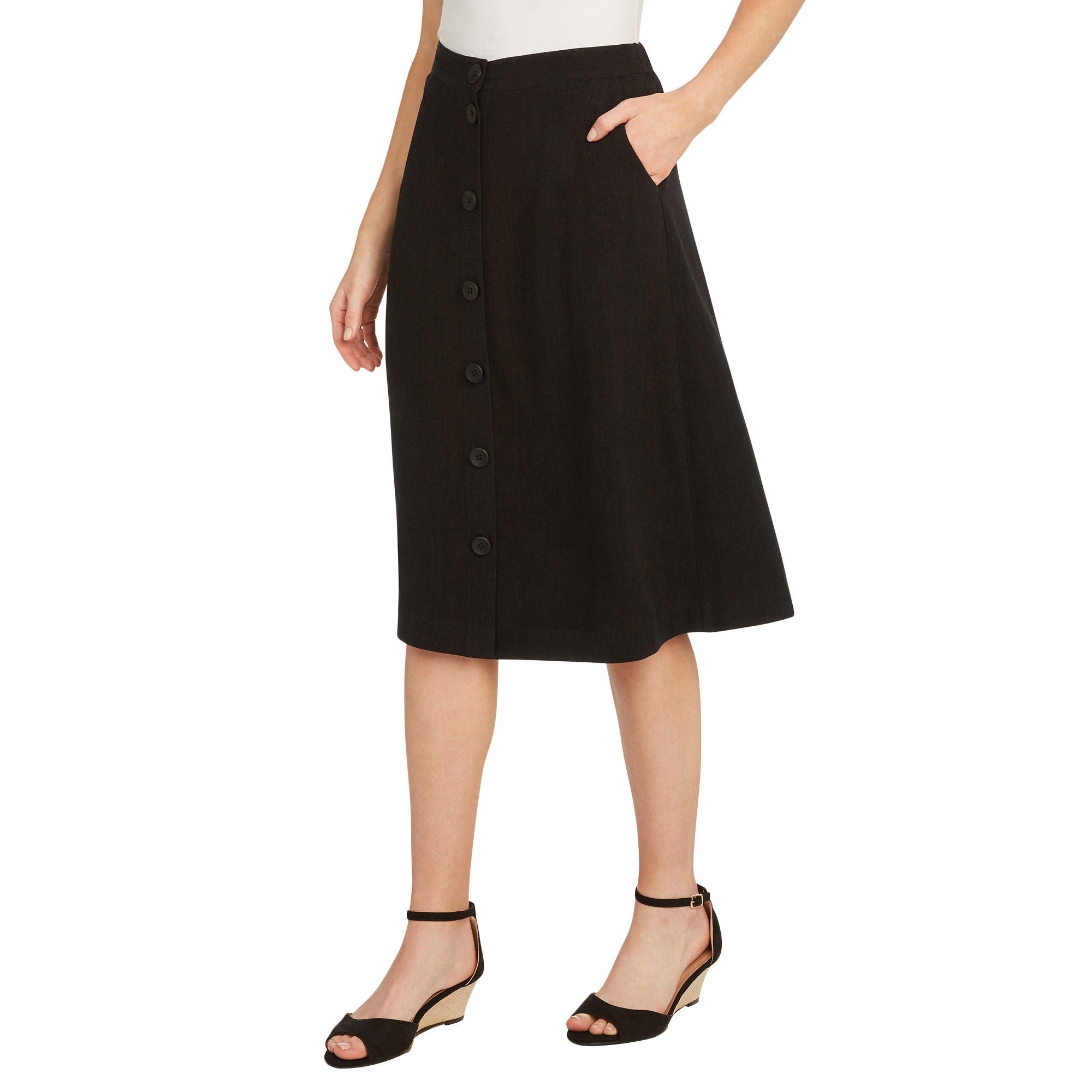 Matty M Ladies' Button Front Skirt
