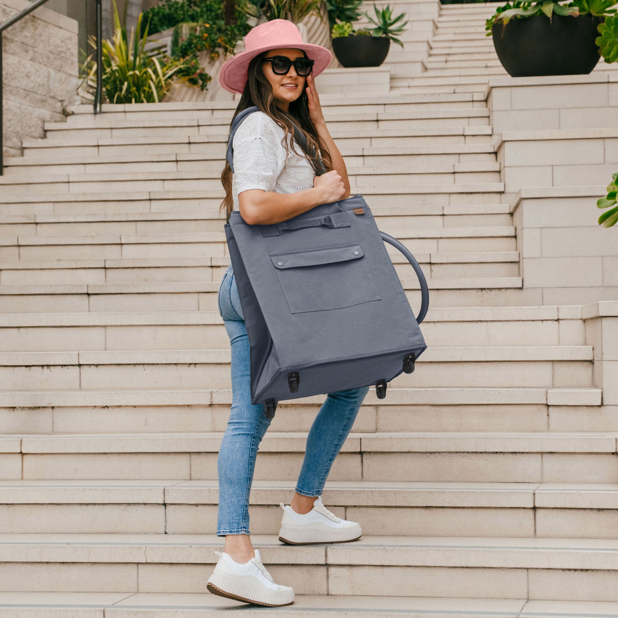CleverMade Foldable Tote Bag on Wheels
