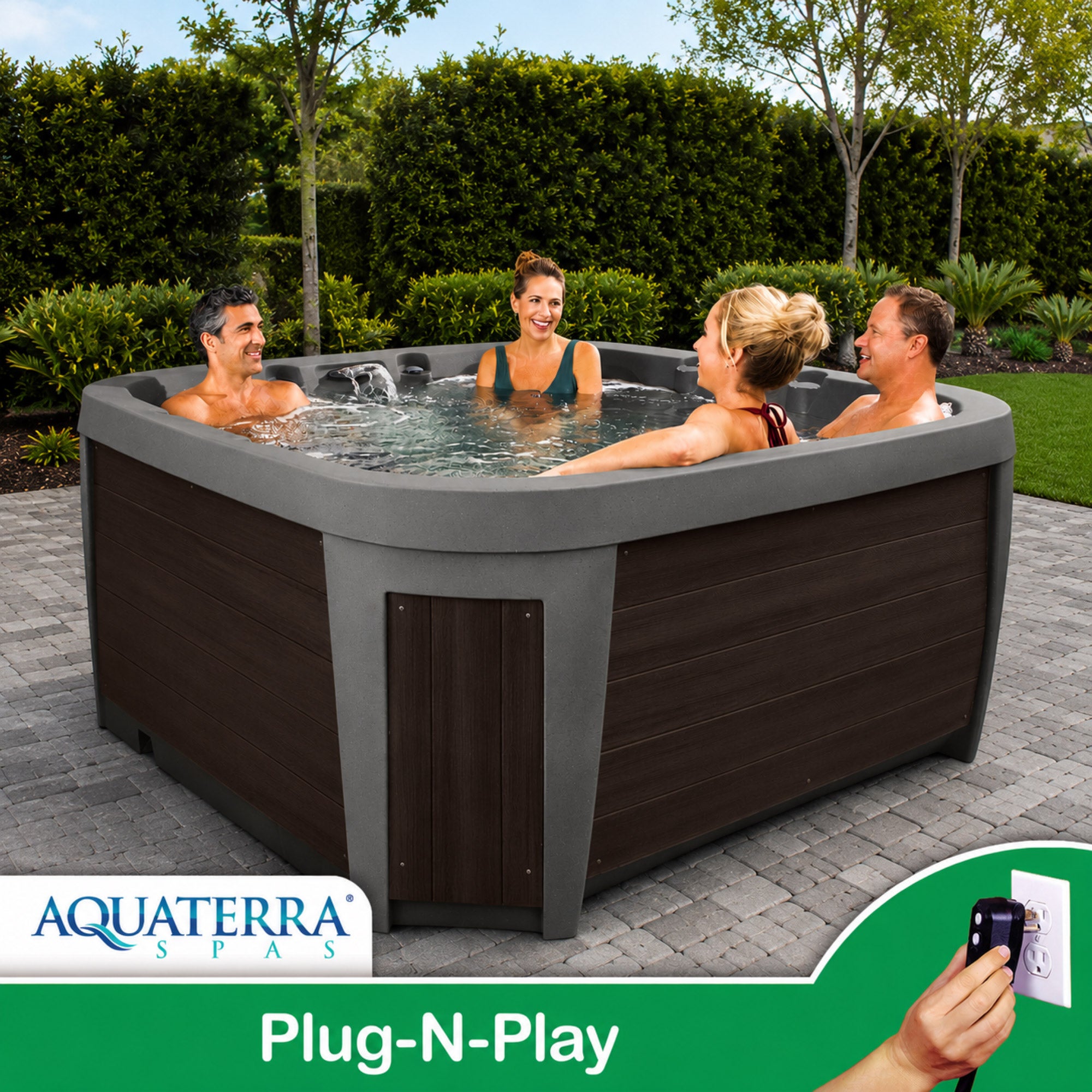 Aquaterra Spas Brighton 26-jet, 5 or 6-person Rotomolded Spa, Plug-n-Play