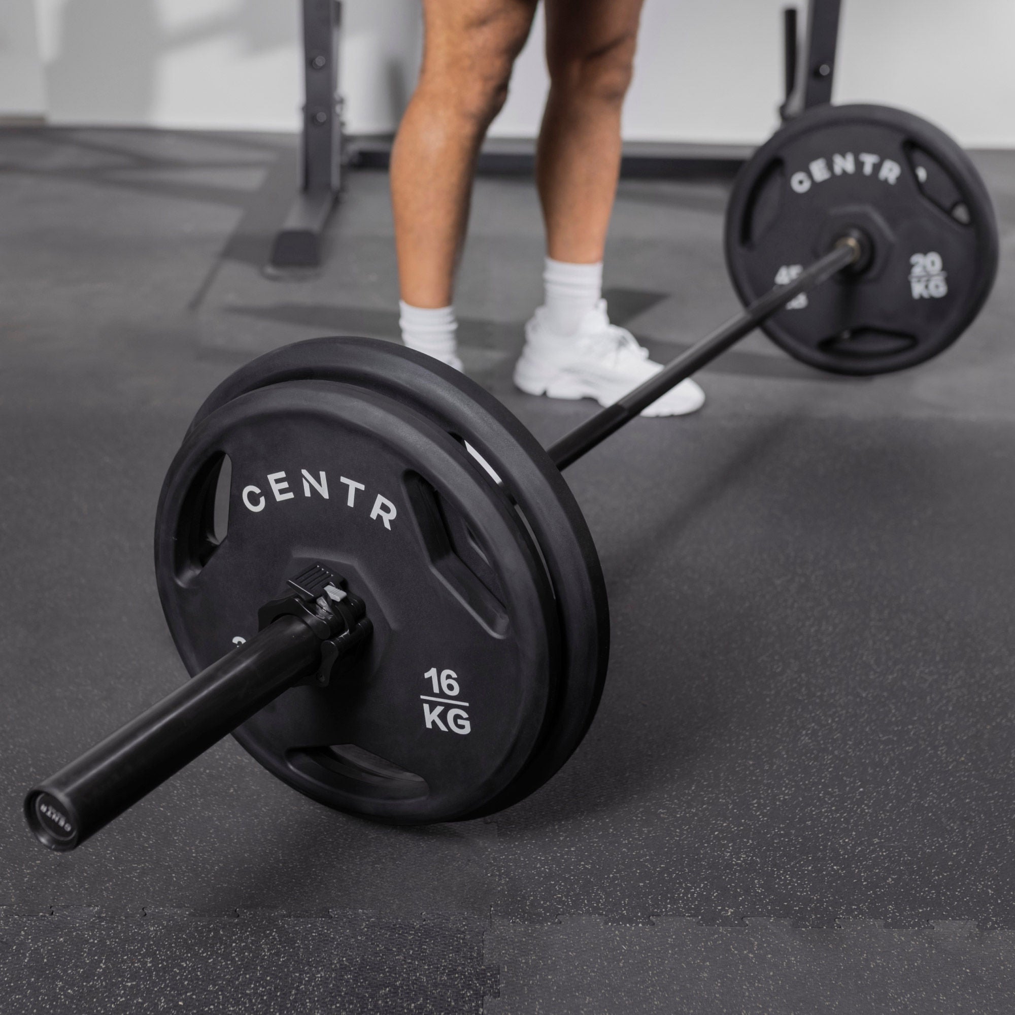 Centr by Inspire 300 lb. Rubber Olympic Weight Set with Bar
