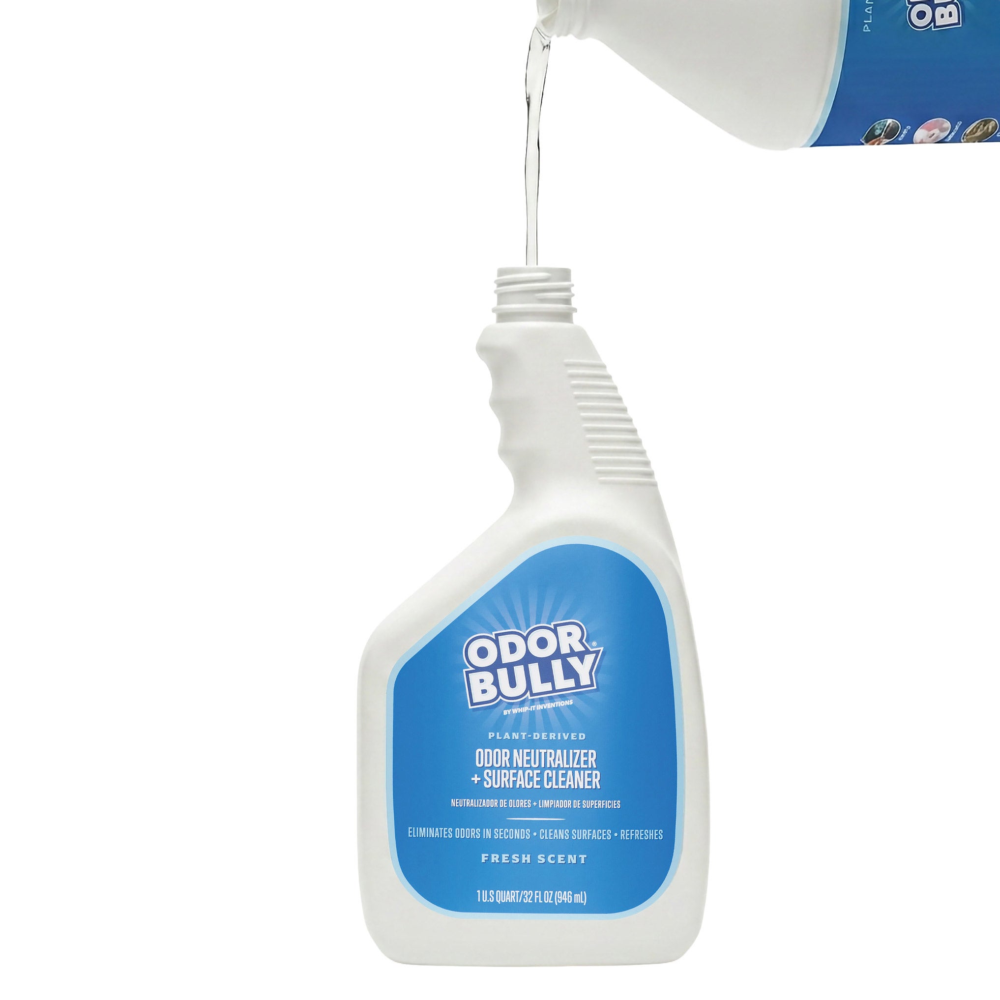 Odor Bully Odor Neutralizer + Surface Cleaner, Fresh, Spray + Concentrate Refill Bundle