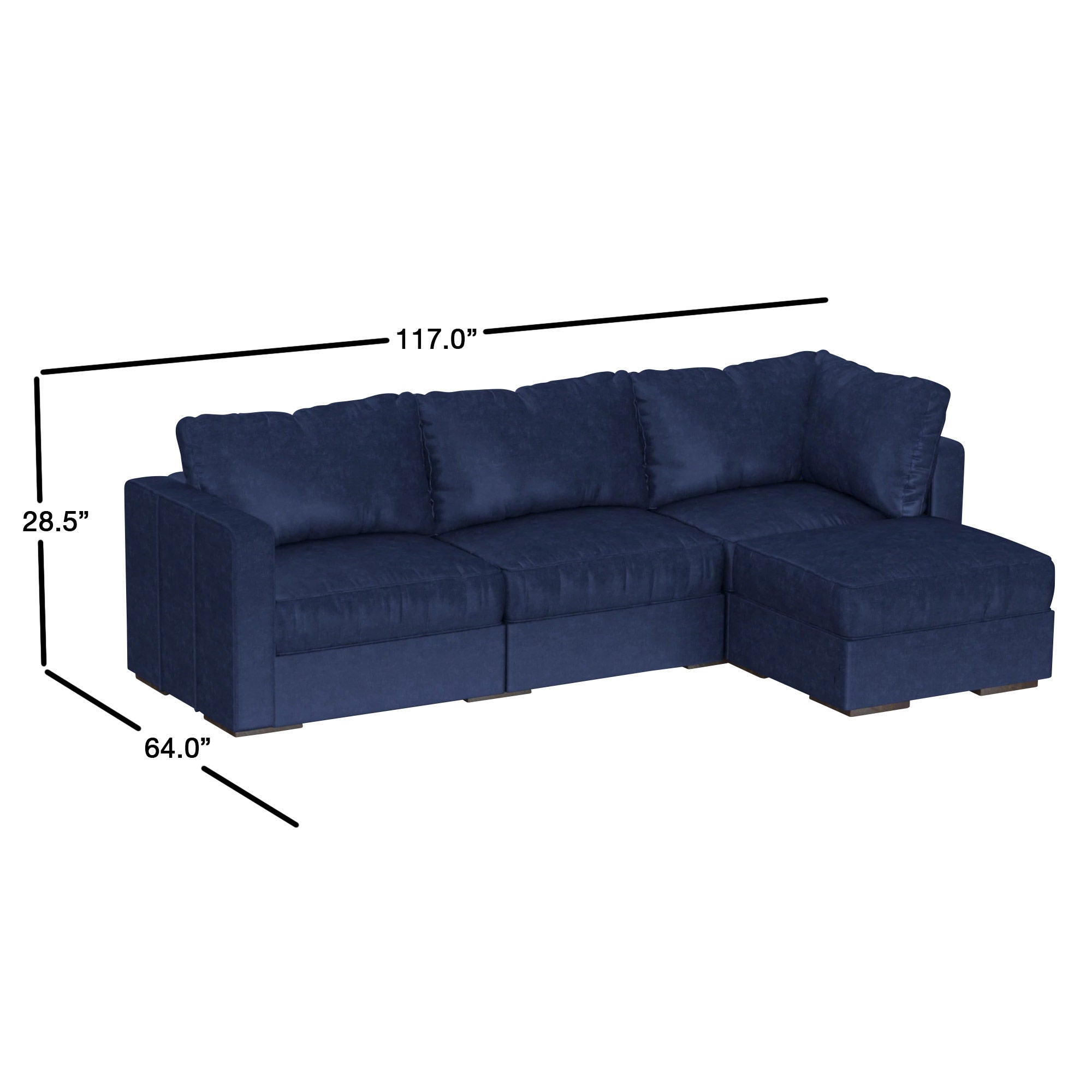Lovesac Modular Sectional Sofa Bundle 4 Seats/5 Square Sides with Storage