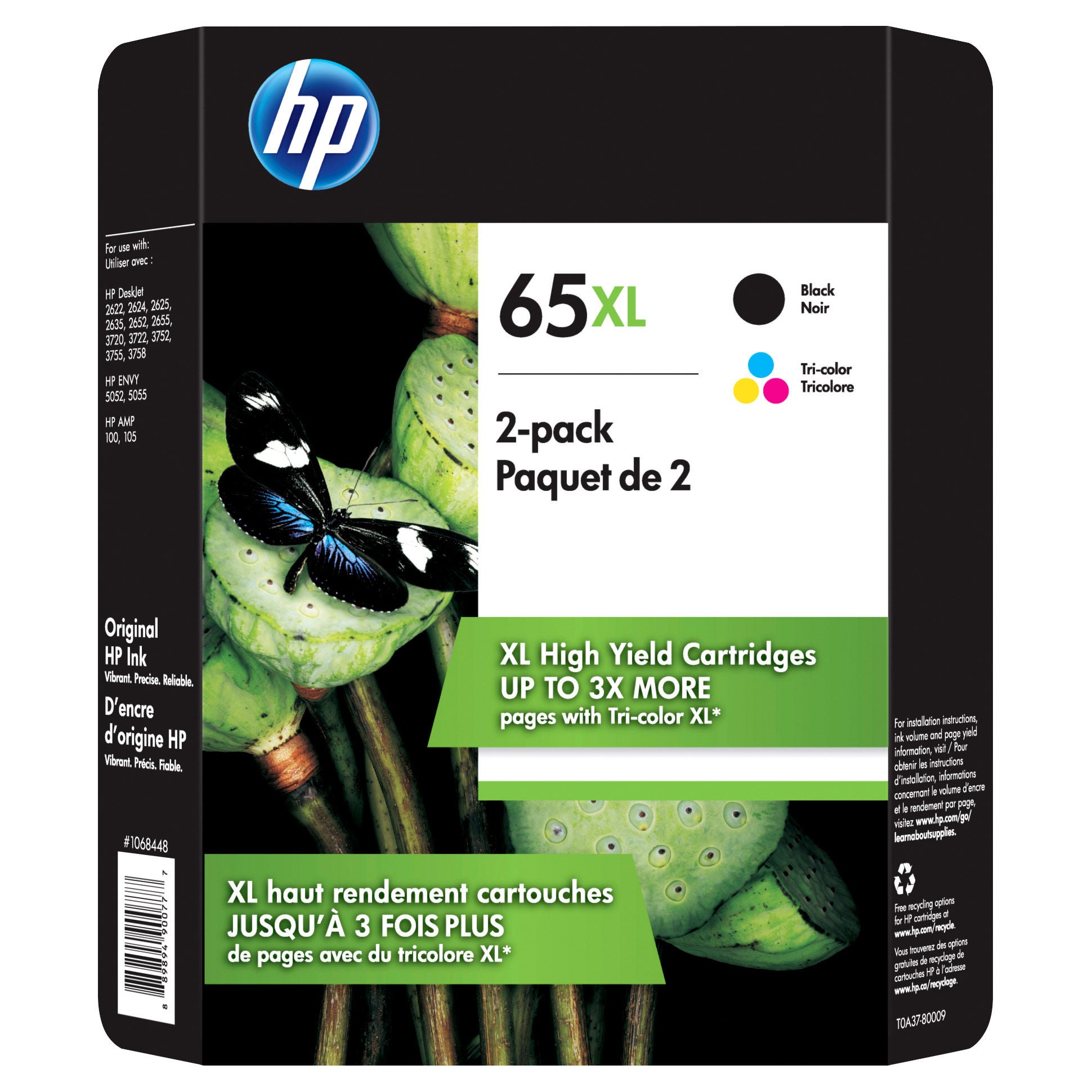 HP High Yield 65XL Black/Color Pack