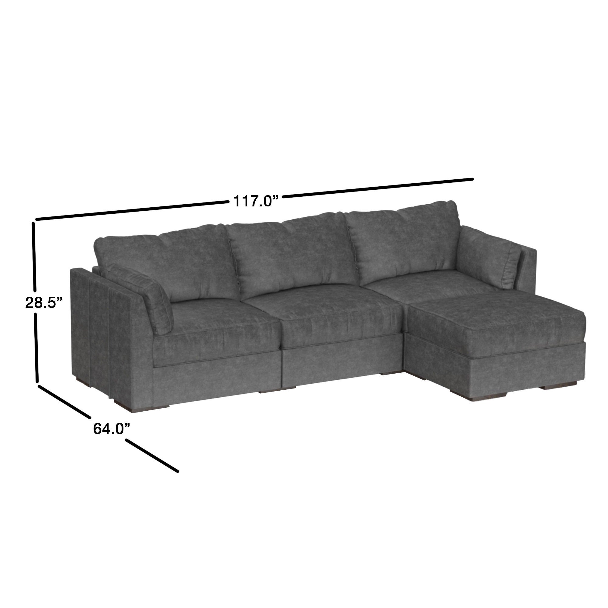 Lovesac Modular Sectional Sofa Bundles 4 Seats/ 5 Angled Sides with Storage