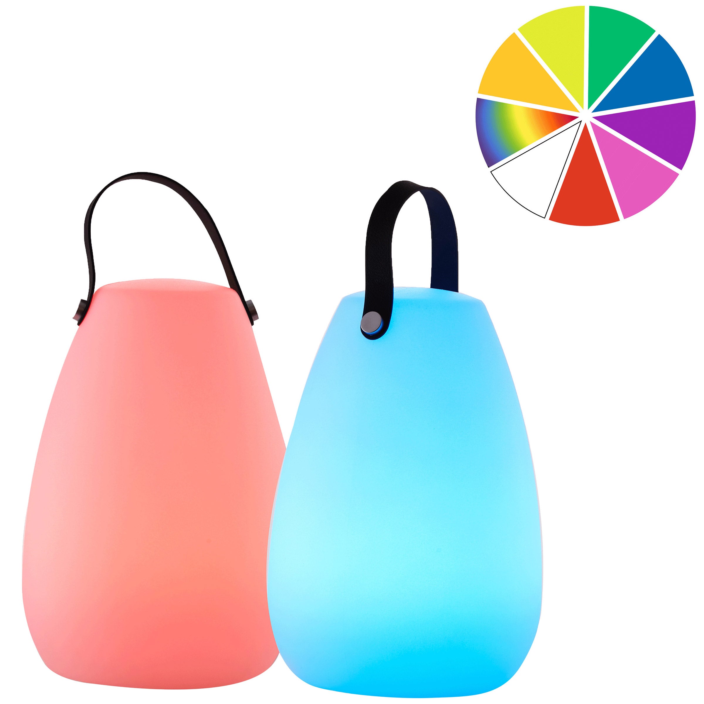 GloGlobe Wireless LED Color Changing Lantern, 2-pack