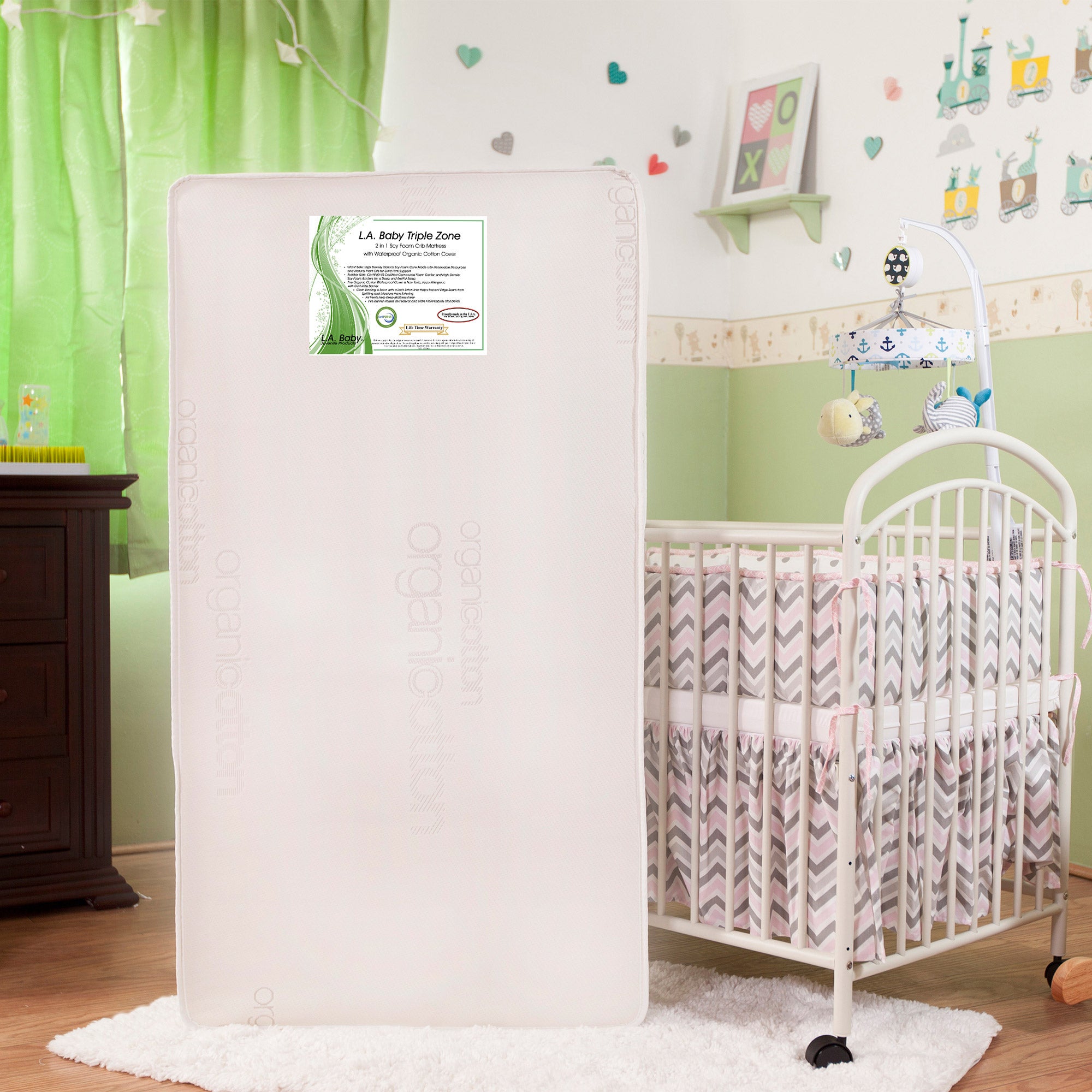 L.A. Baby Triple Zone 2-in-1 Soy Foam Crib Mattress