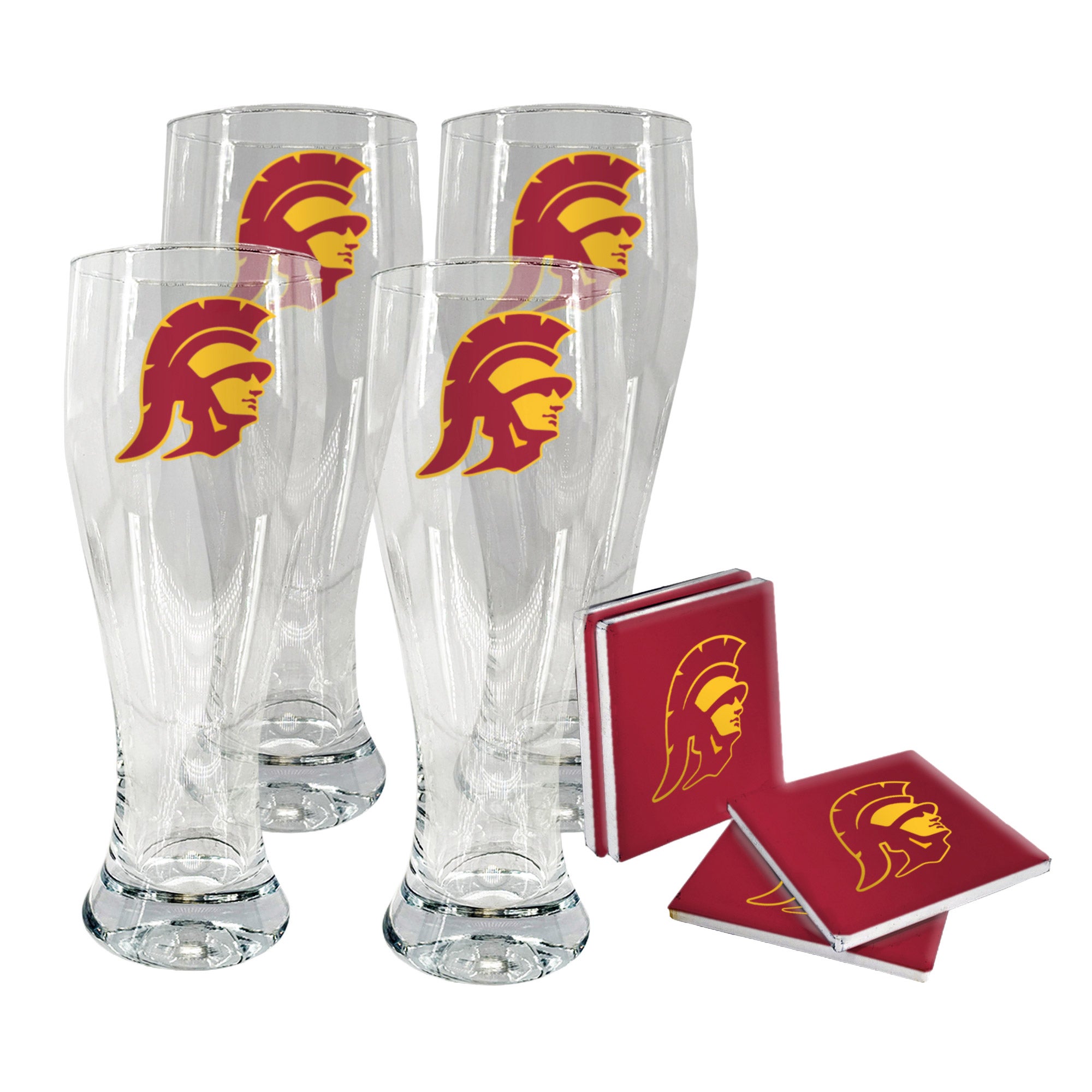 NCAA Pilsner & Coaster Set