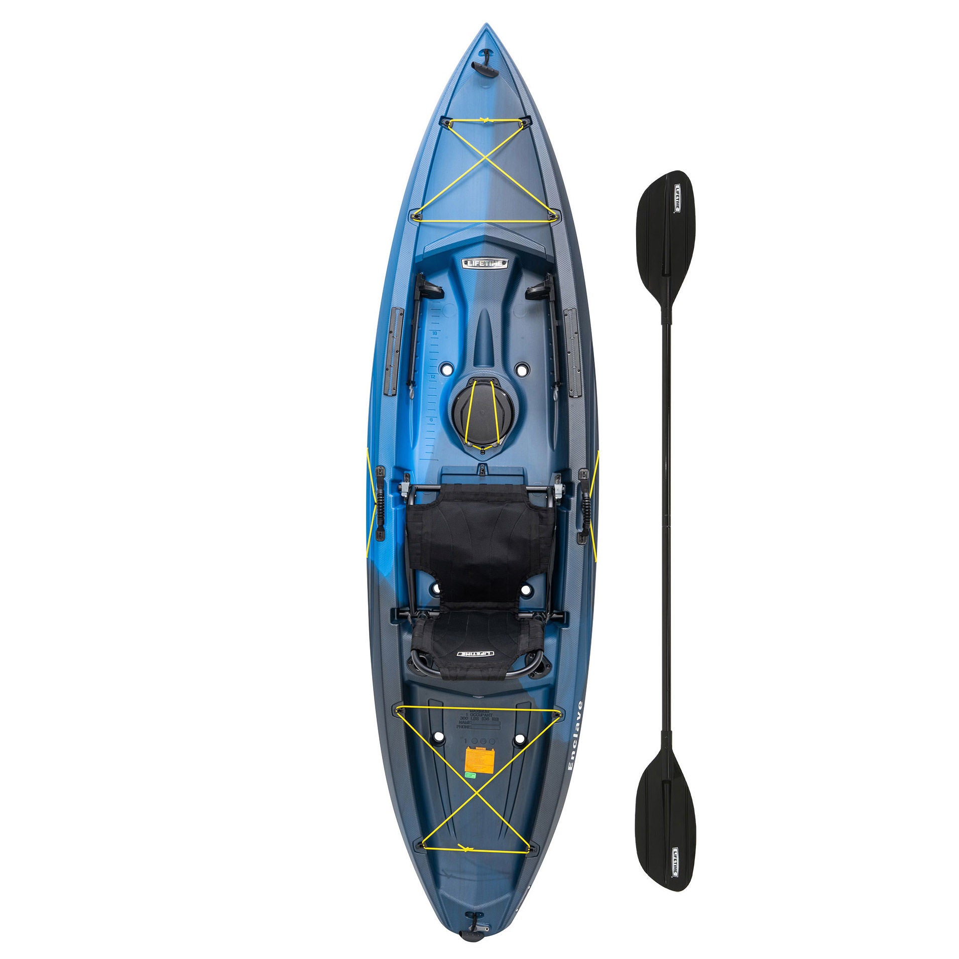Lifetime Enclave 10'3" Angler Kayak with Paddle and Cartop Carrier Kit