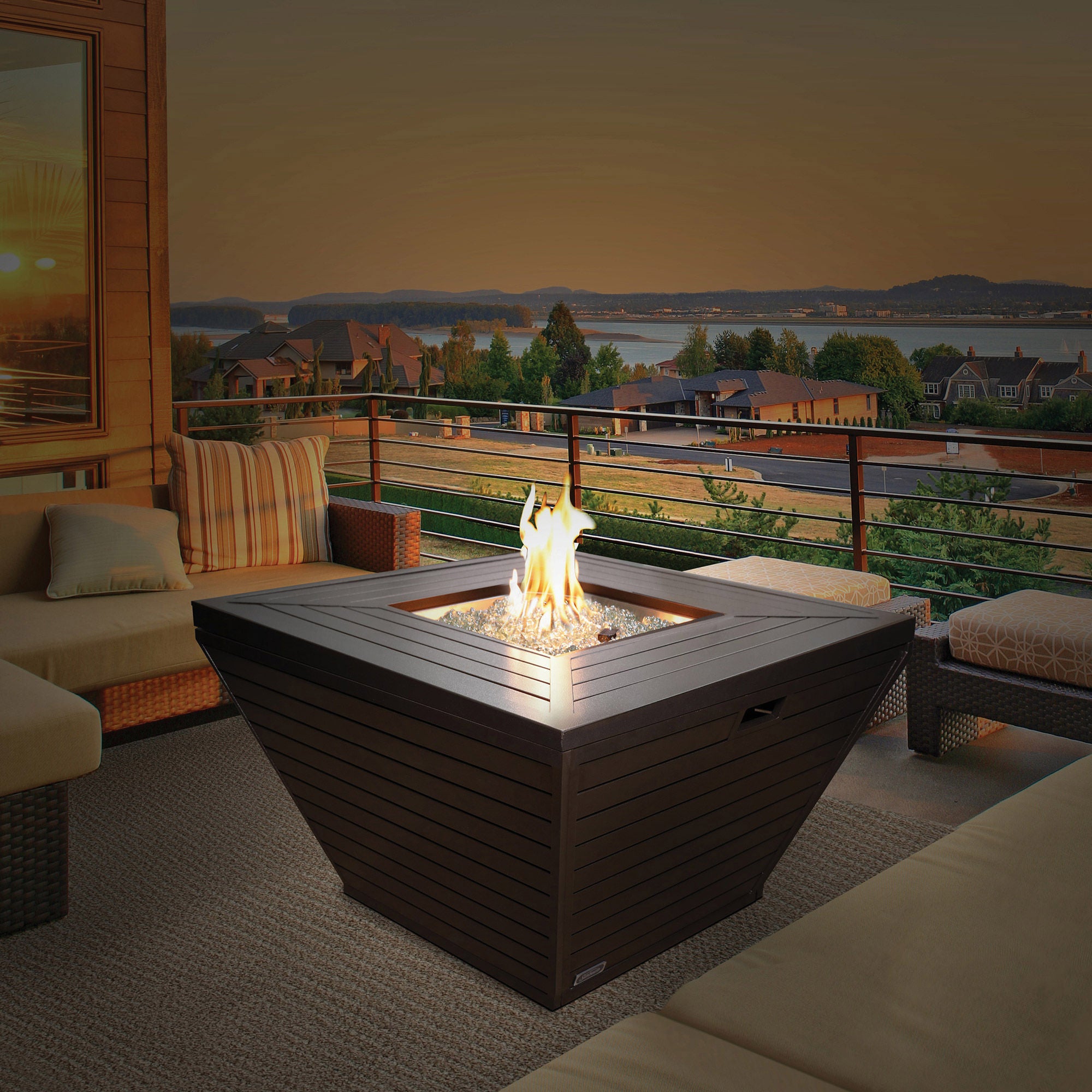 Sunbeam Contemporary Aluminum Fire Table