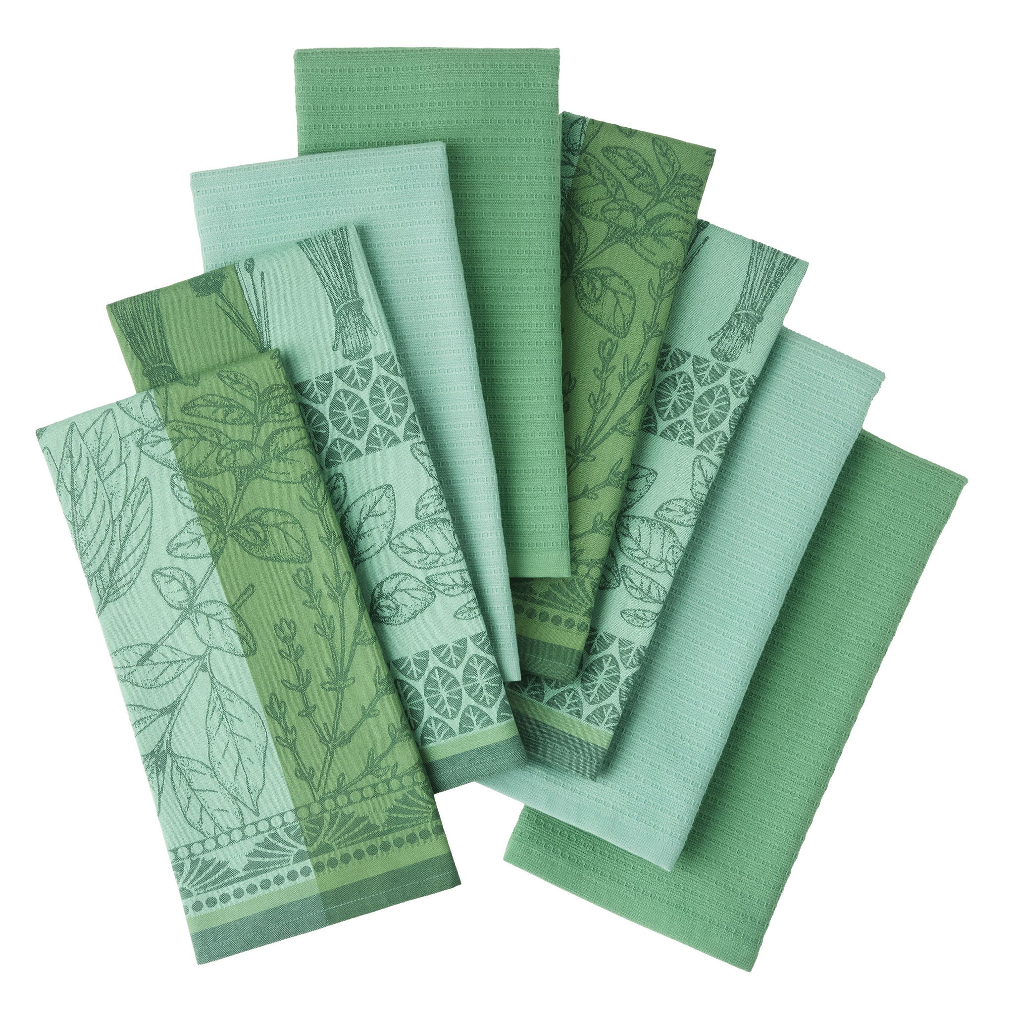 Jacquard Flatwoven Kitchen Towels, 8-pack