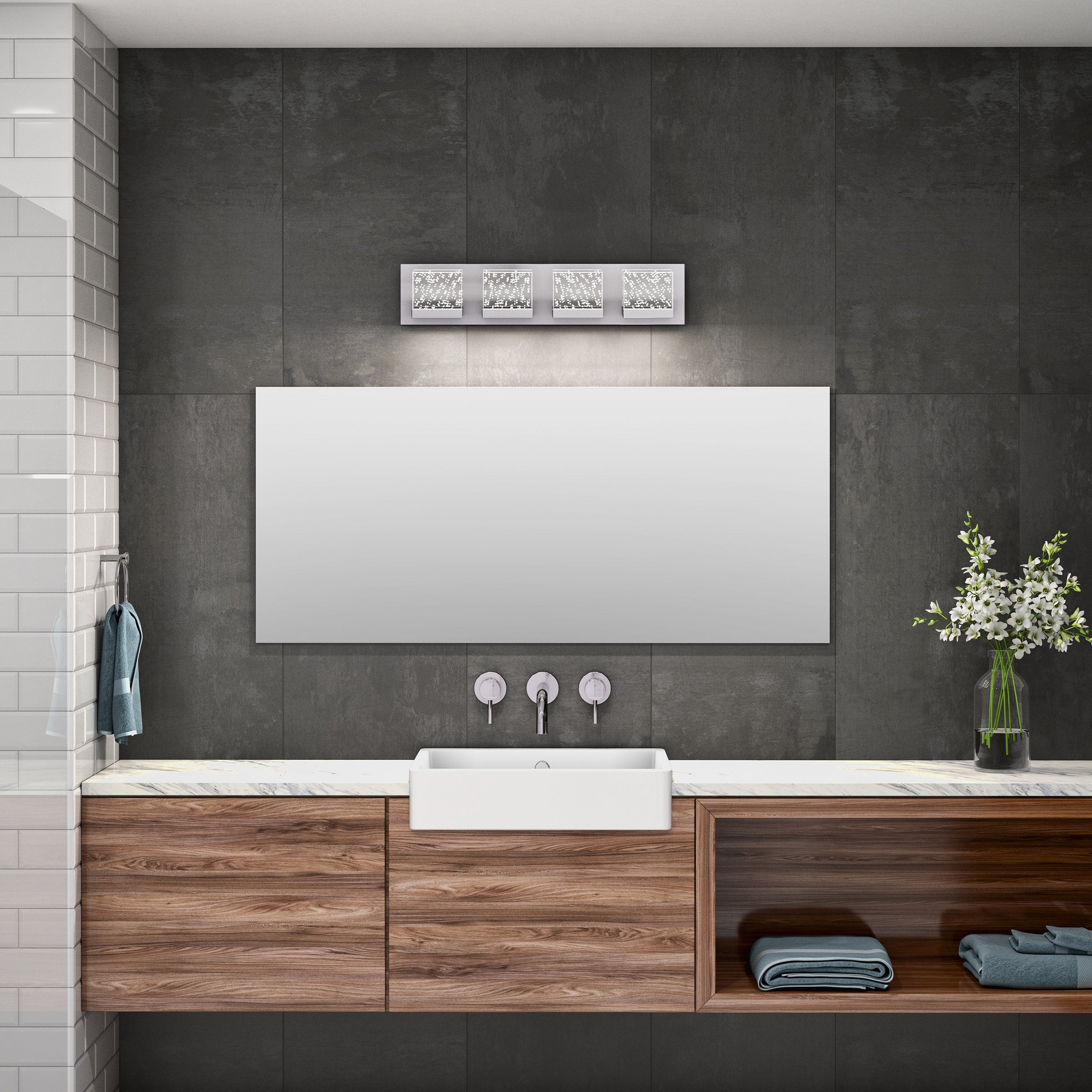 Bubble Cube 4-LED Vanity Light by Artika