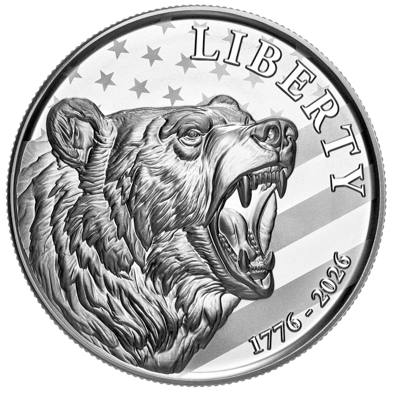 10 oz Silver Round Sunshine Minting 250th Anniversary American Bear