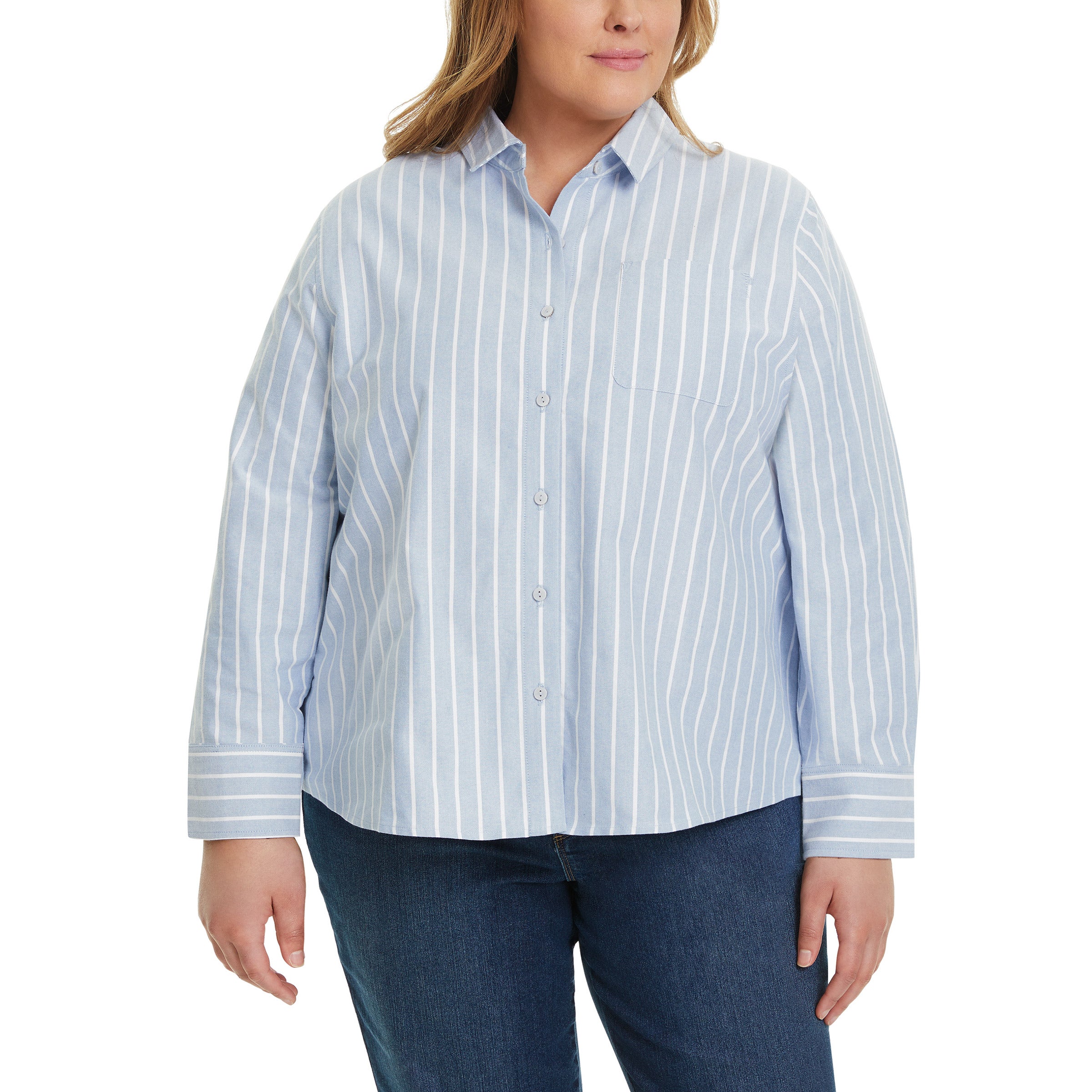 Gloria Vanderbilt Women's Long Sleeve Button Up Shirt