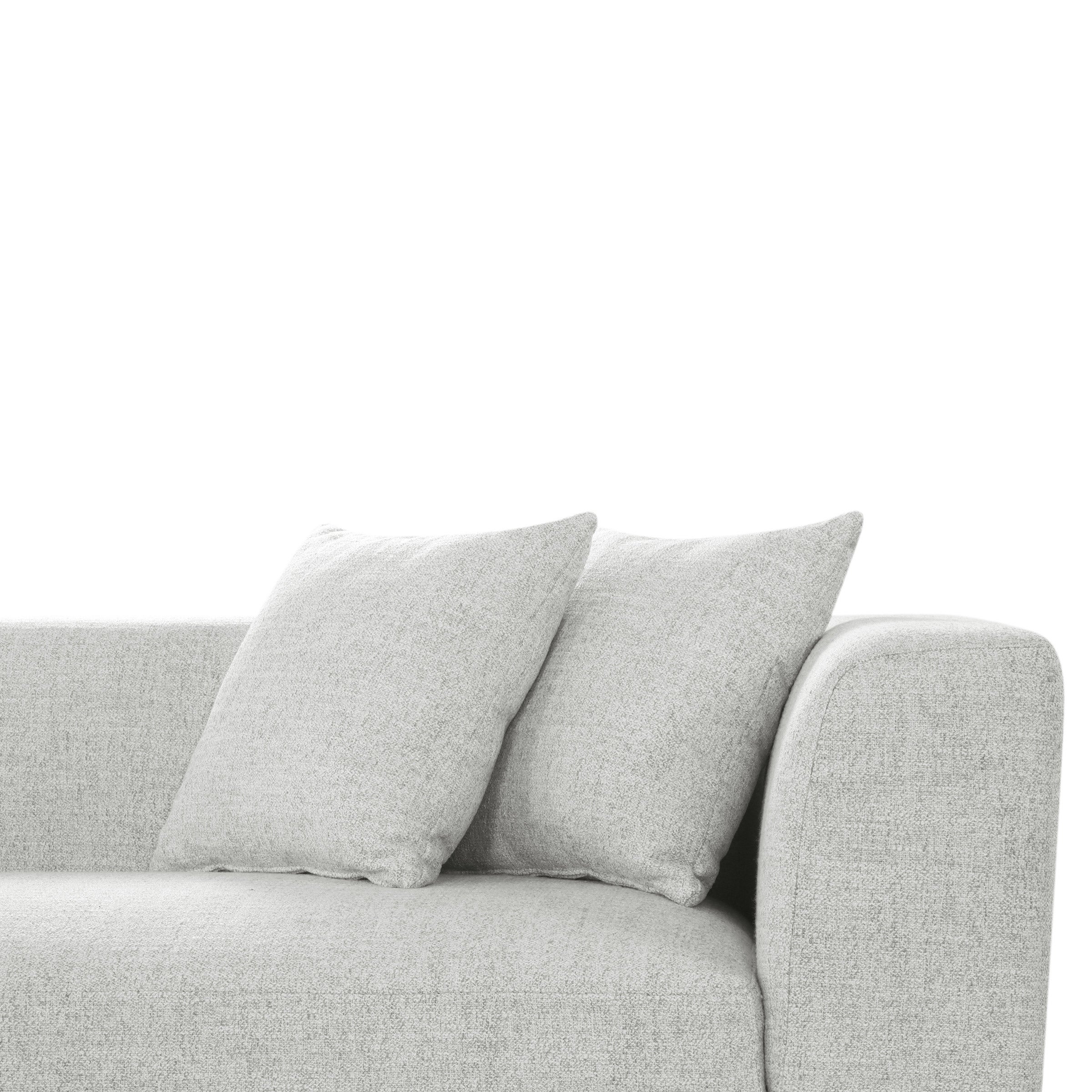 Perkins 3-piece Fabric Sectional, Light Gray
