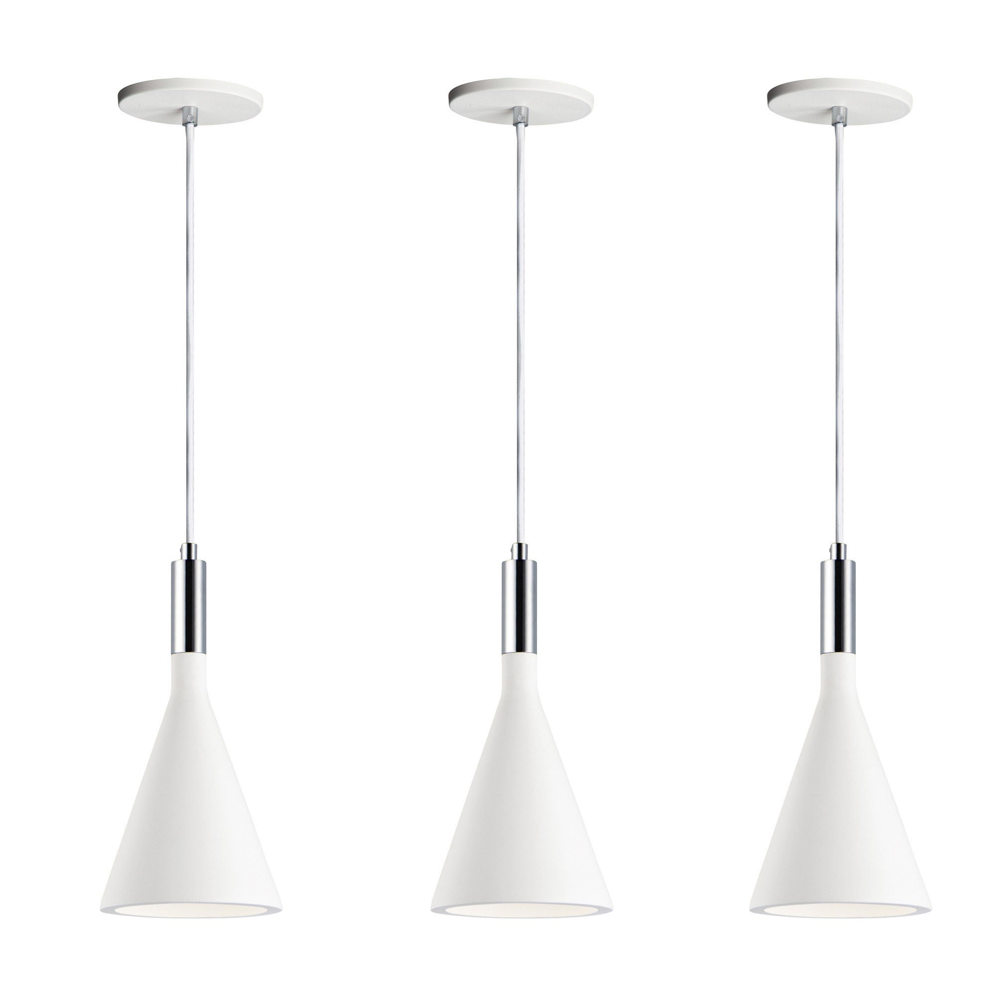 Maxim Funnel Pendant Light with Chrome Accent