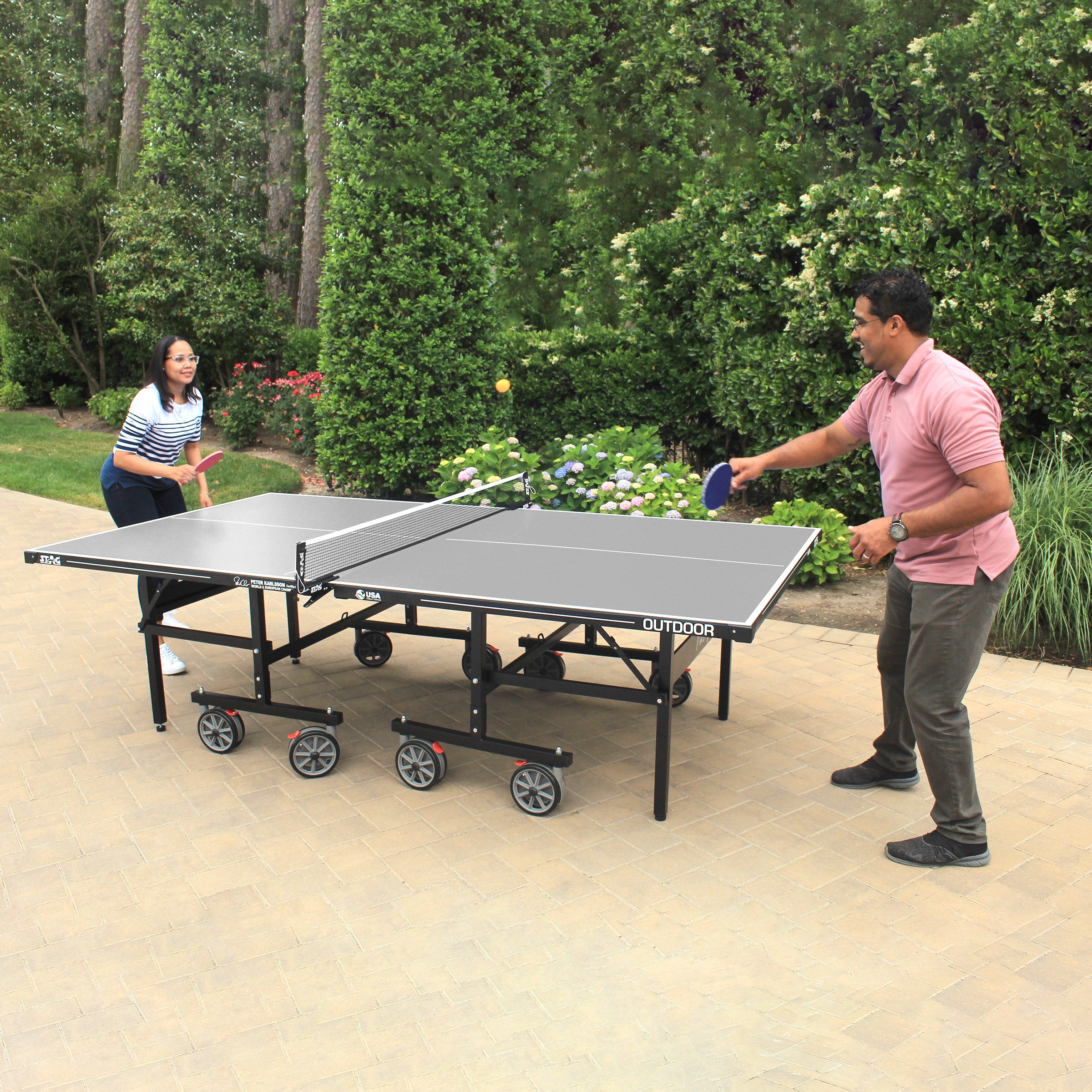 Stag Pacifica OUTDOOR Table Tennis with Rackets, Balls and Storage Pouch