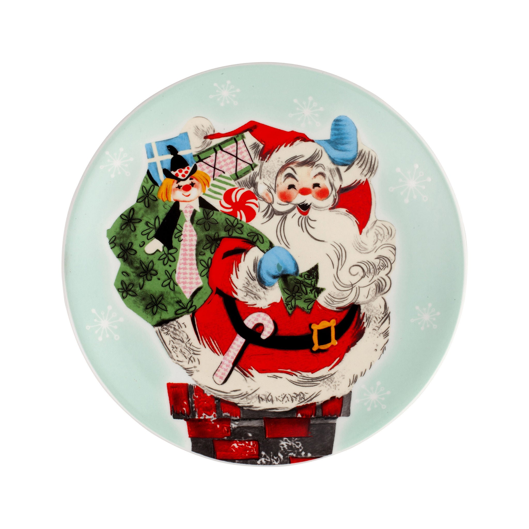 Mr. Christmas 8-Piece Round Plate Set