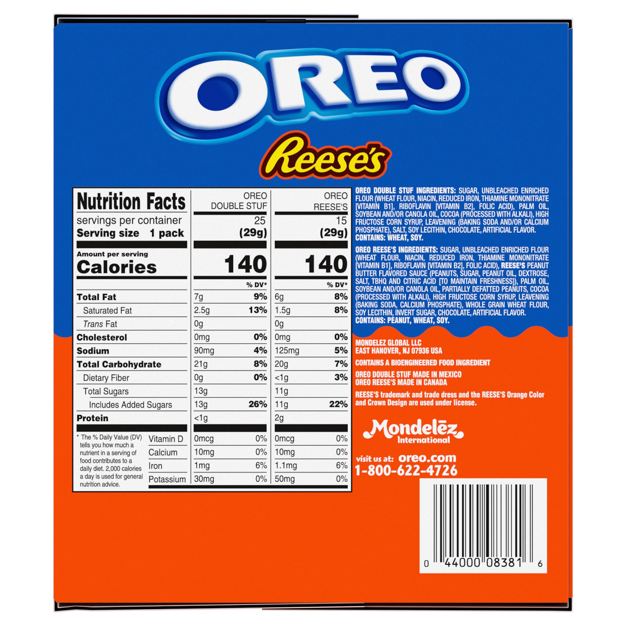 Oreo Reese's and Double Stuf Variety Pack, 40-count