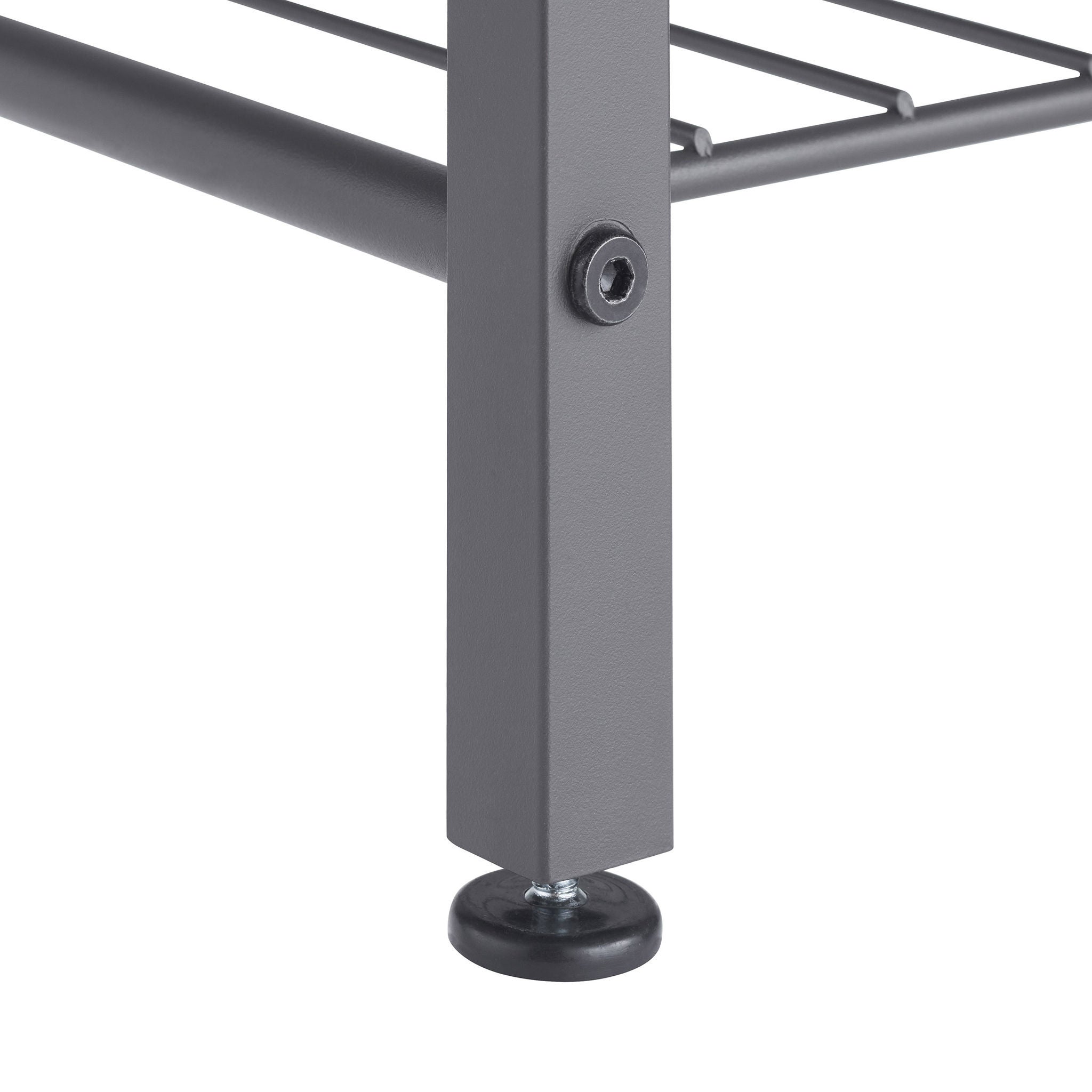 TRINITY 4-tier Shoe Rack with Console Top, Dark Gray