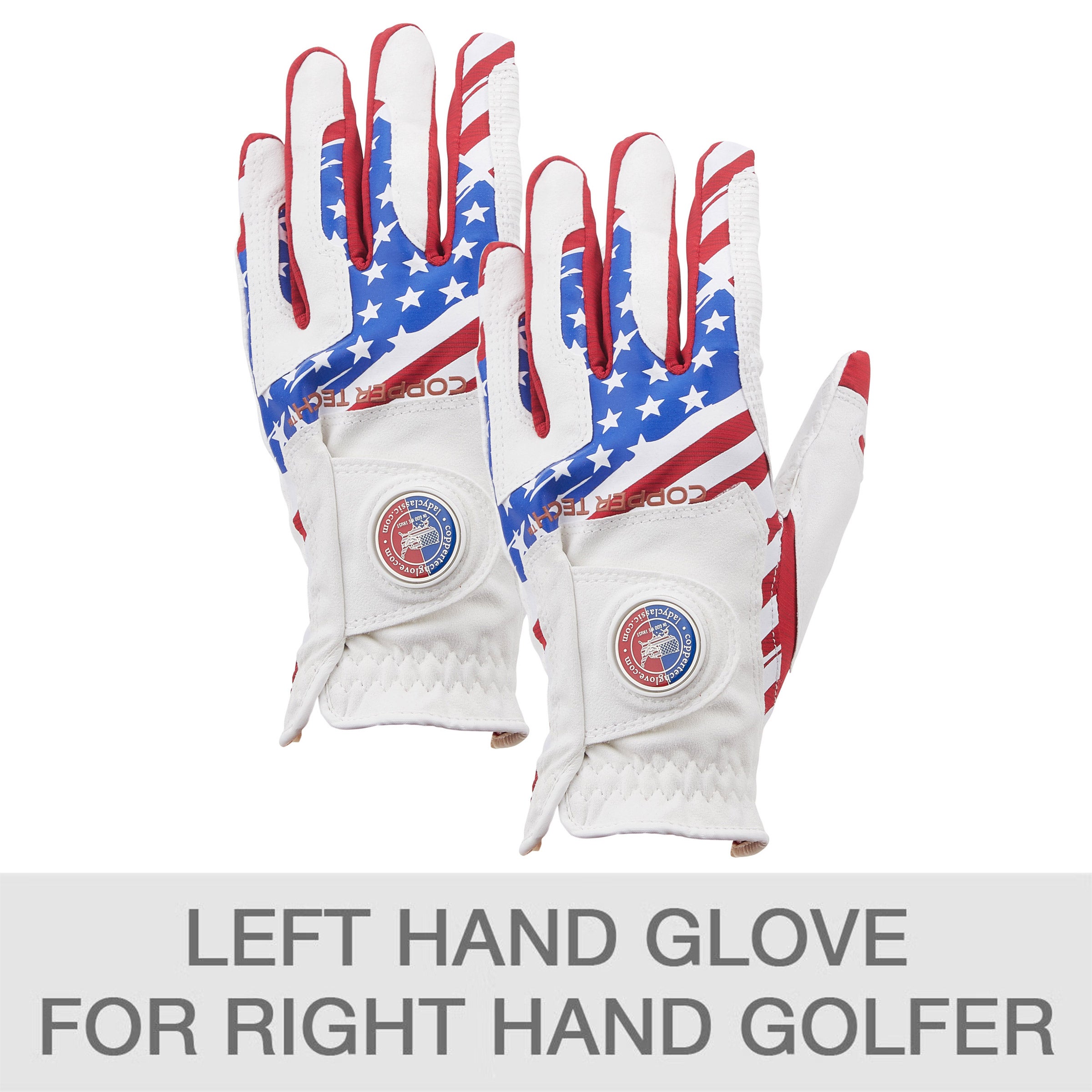 Copper Tech Golf Glove, 2-pack