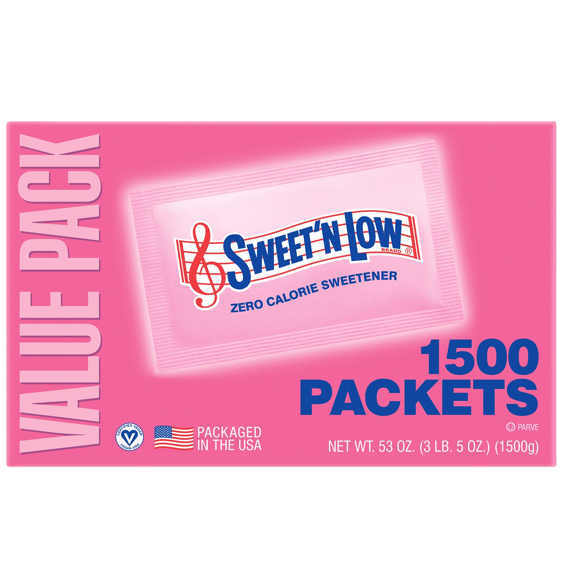 Sweet'N Low Zero Calorie Sweetener, 1 g, 1,500-count