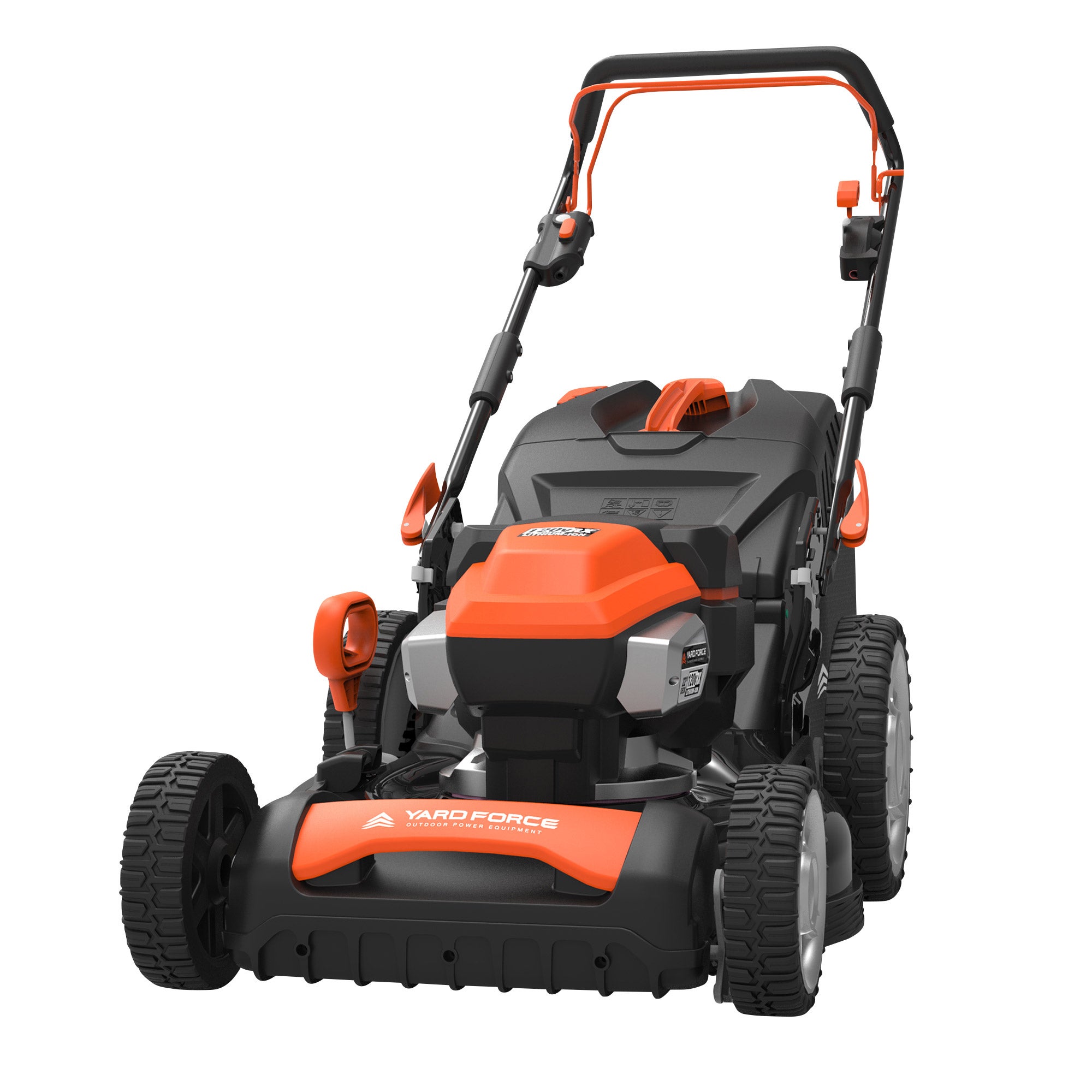 Yard Force 22" 120v Self-Propelled Mower & Two 2.5AH 120V Batteries With Fast Charger