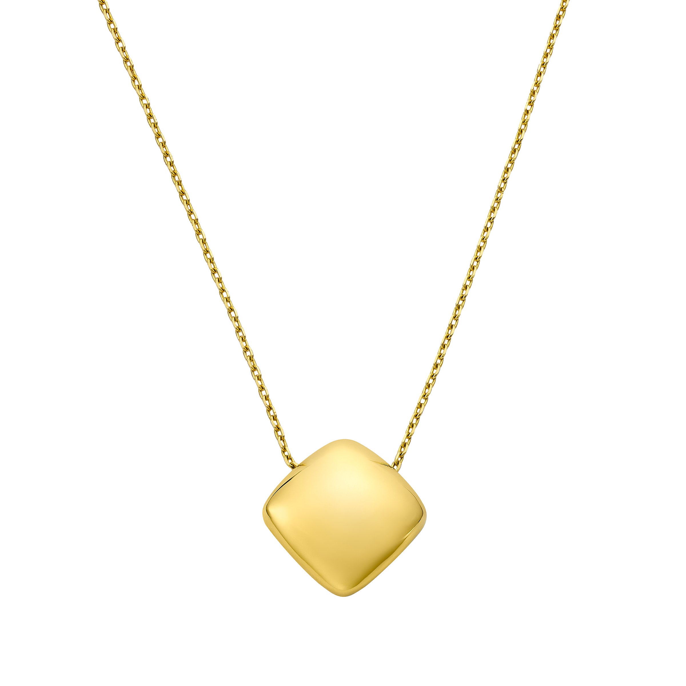 14kt Yellow Gold Diamond Shape Necklace