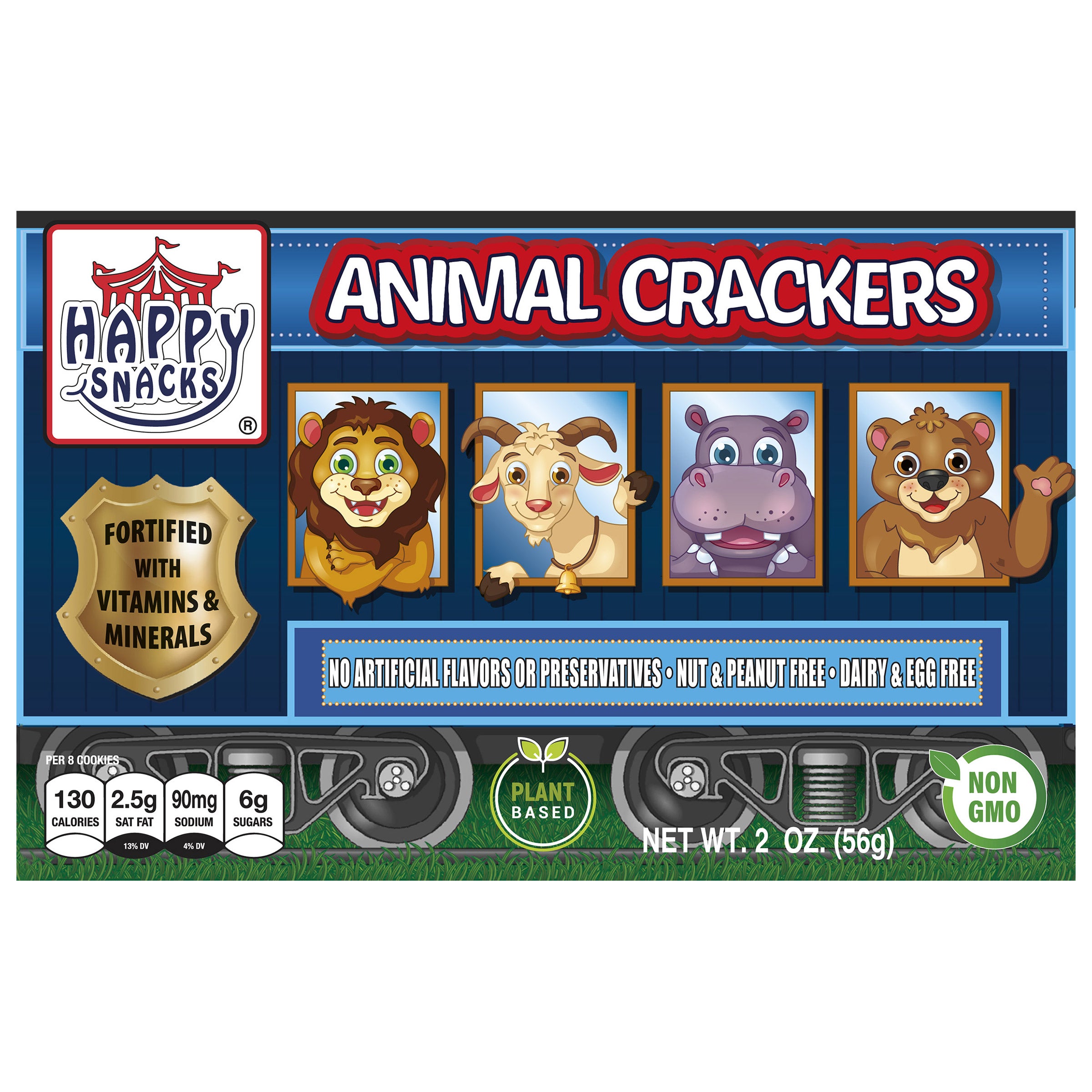 Happy Snacks Animal Crackers, 2 oz, 12-count