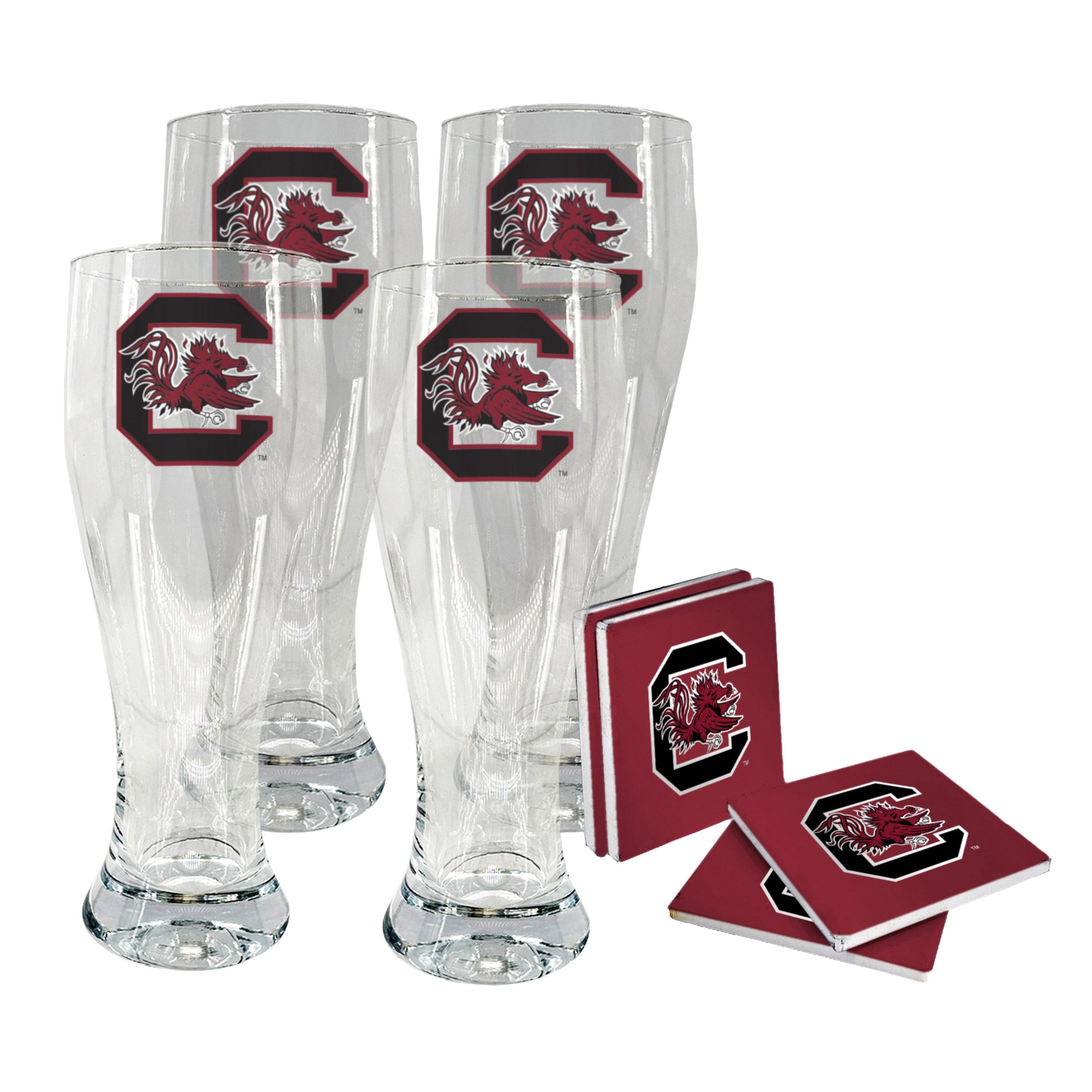 NCAA Pilsner & Coaster Set