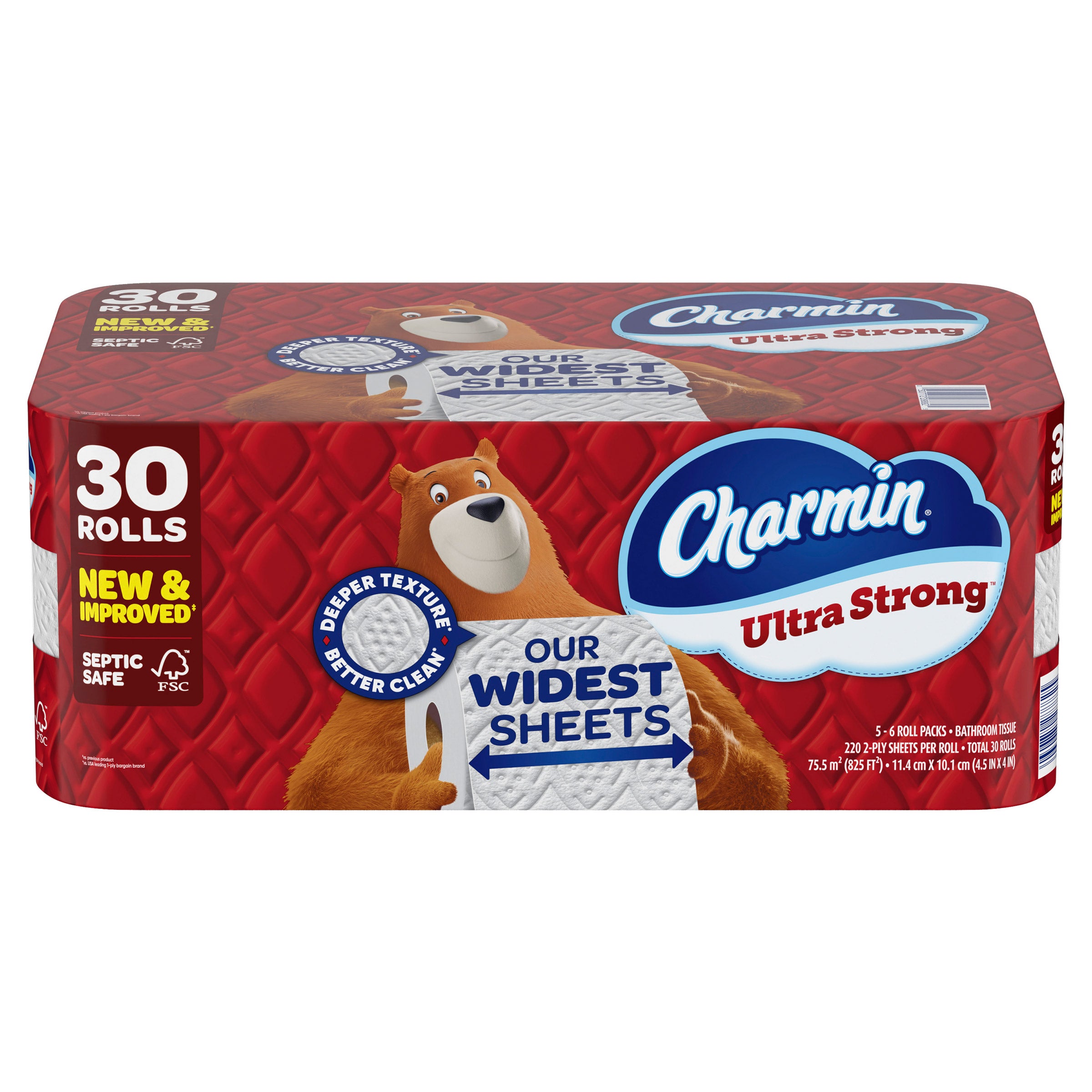 Charmin Ultra Strong Bath Tissue, 2-ply, 220 Sheets, 30 Rolls