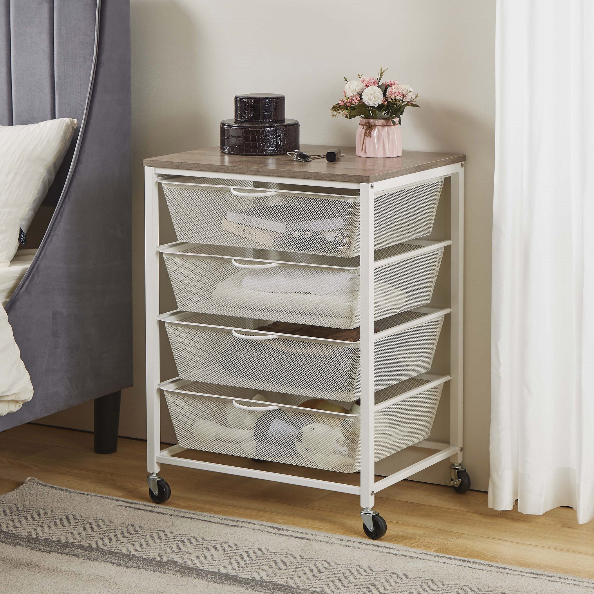 4 Drawer Rolling Cart