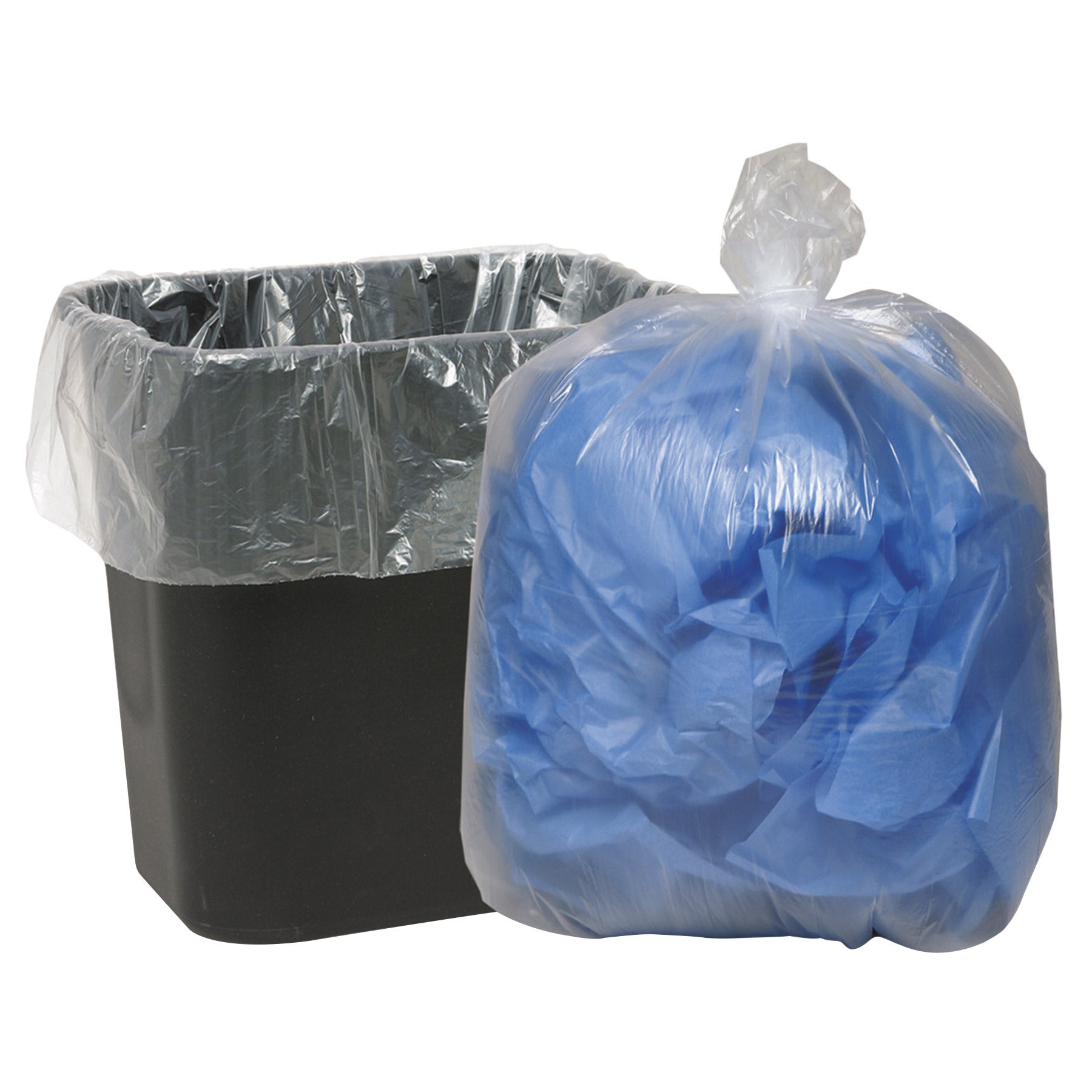 Classic Clear Low-Density Trash Bags, 7-10 gal, Clear, 500-count