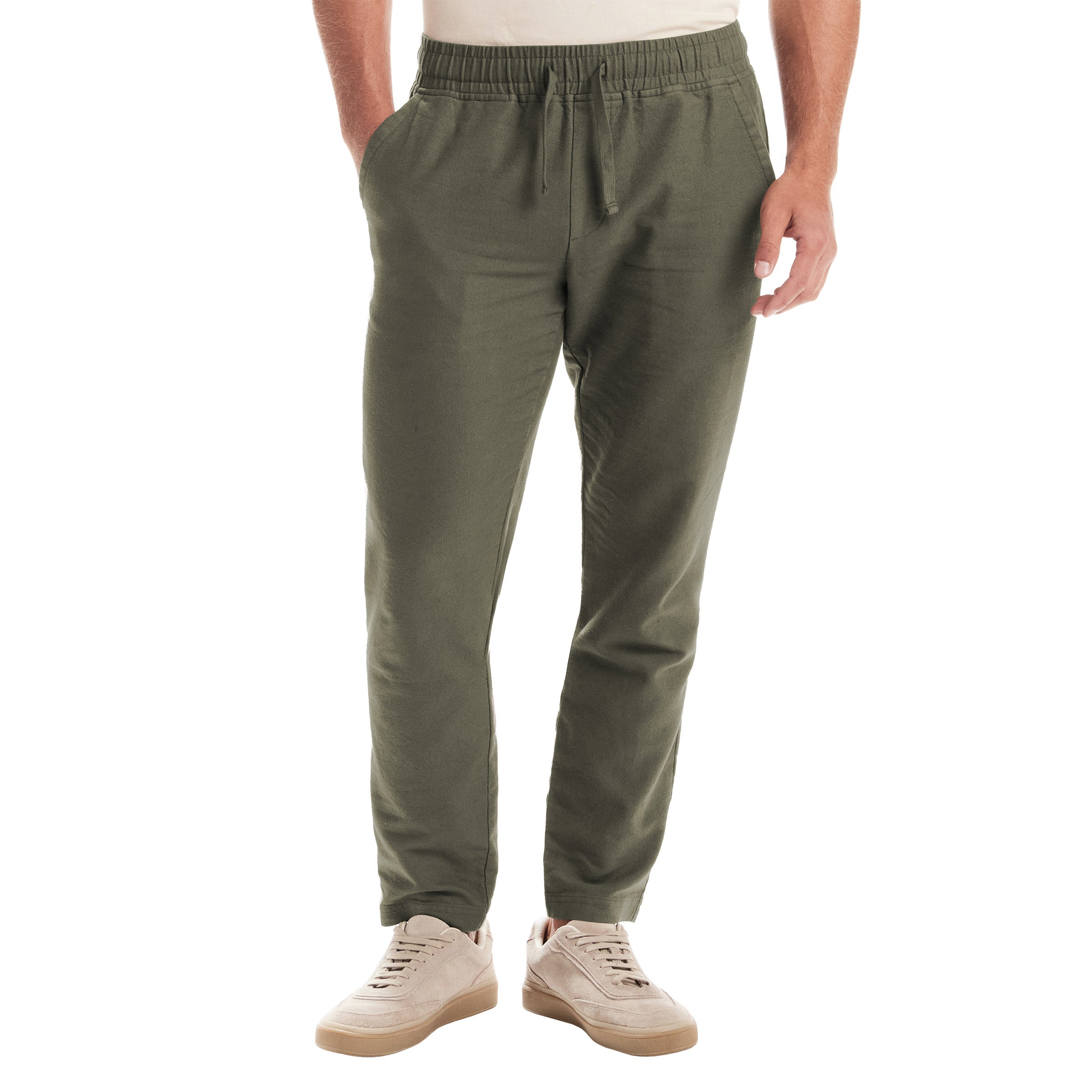 Vintage and Black Men's Linen Pull-On Pant