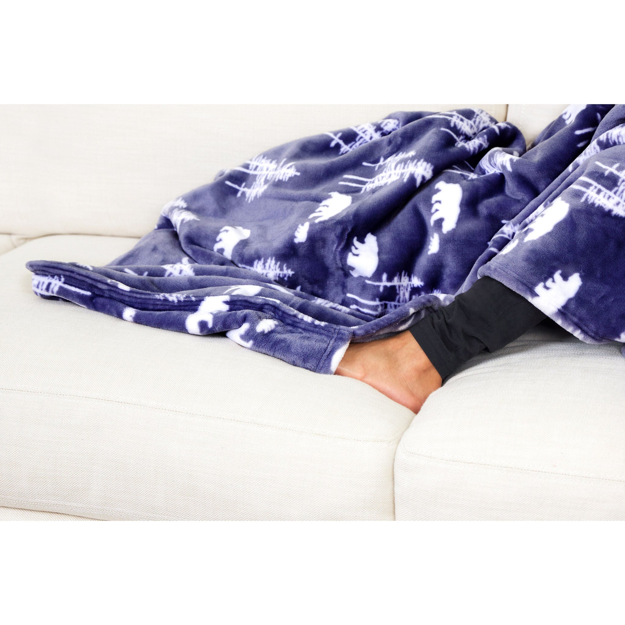 Flora Nikrooz Plush Throw with Foot Pocket