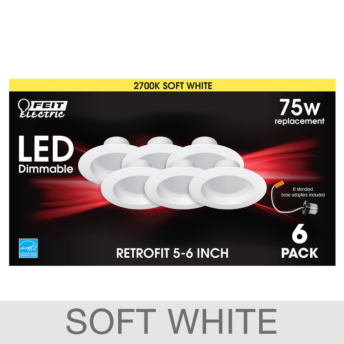 Feit Electric LED 5"- 6" Retrofit, 6-pack